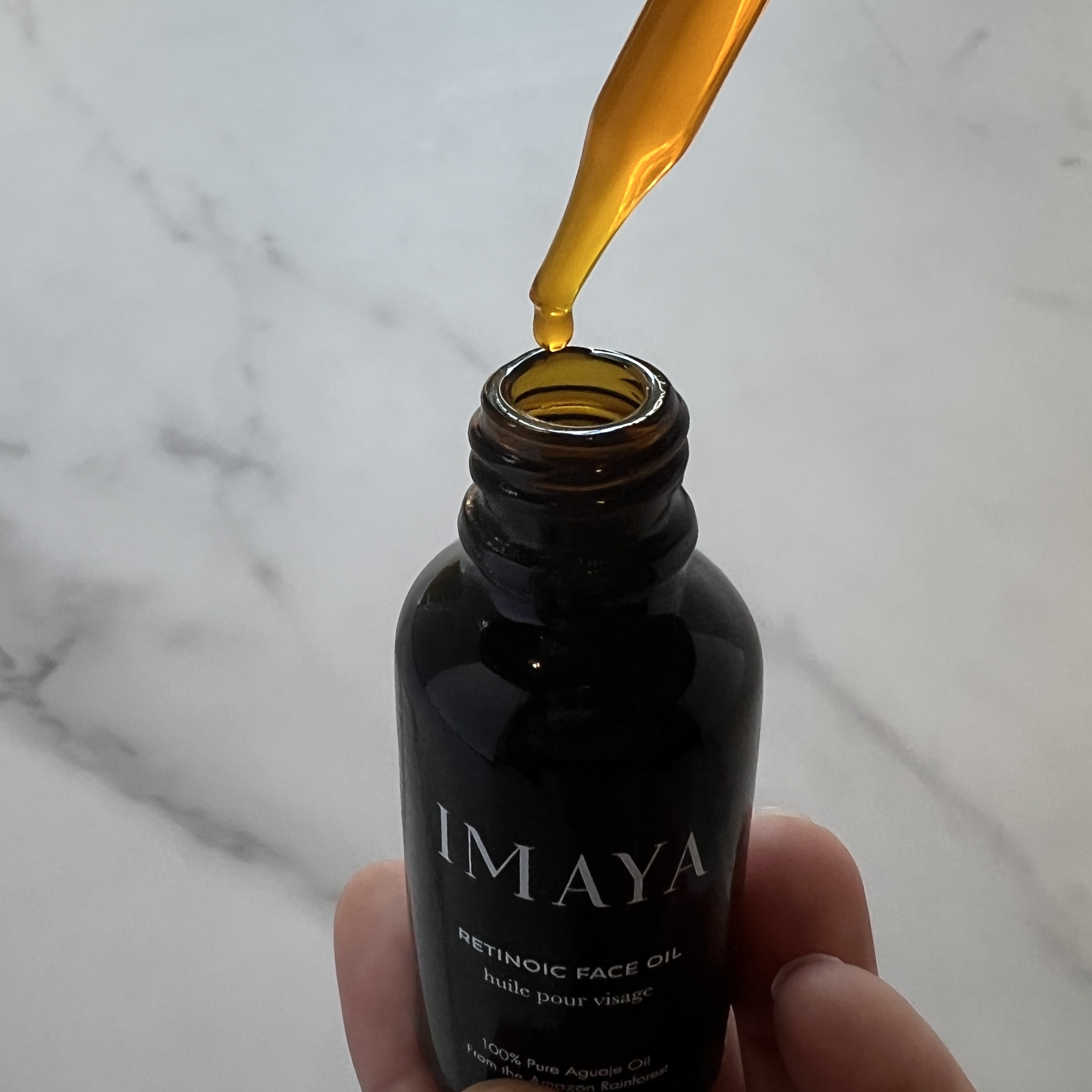Closeup of Imaya Face Oil for Nourish Beauty Box September 2022
