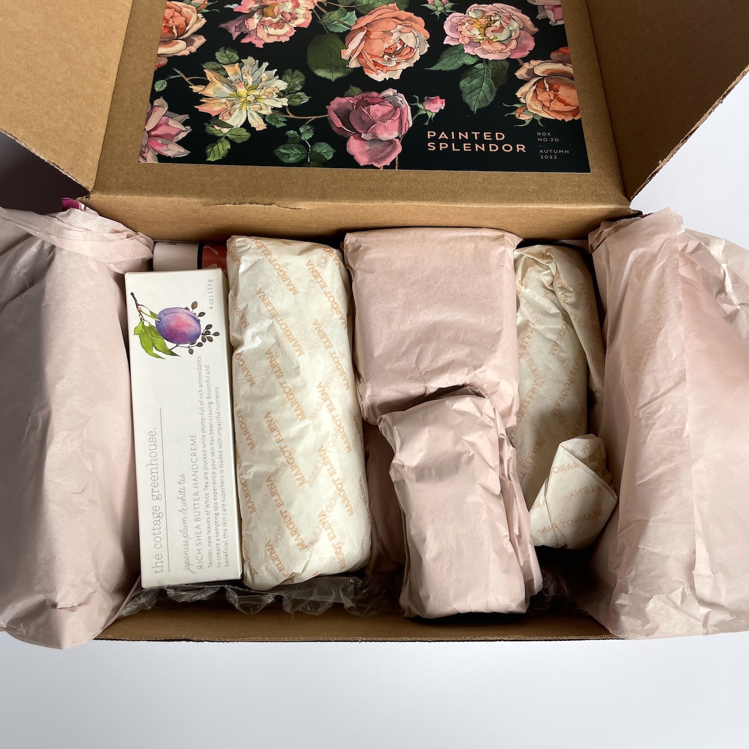 Margot Elena Fall 2022 wrapped products in box