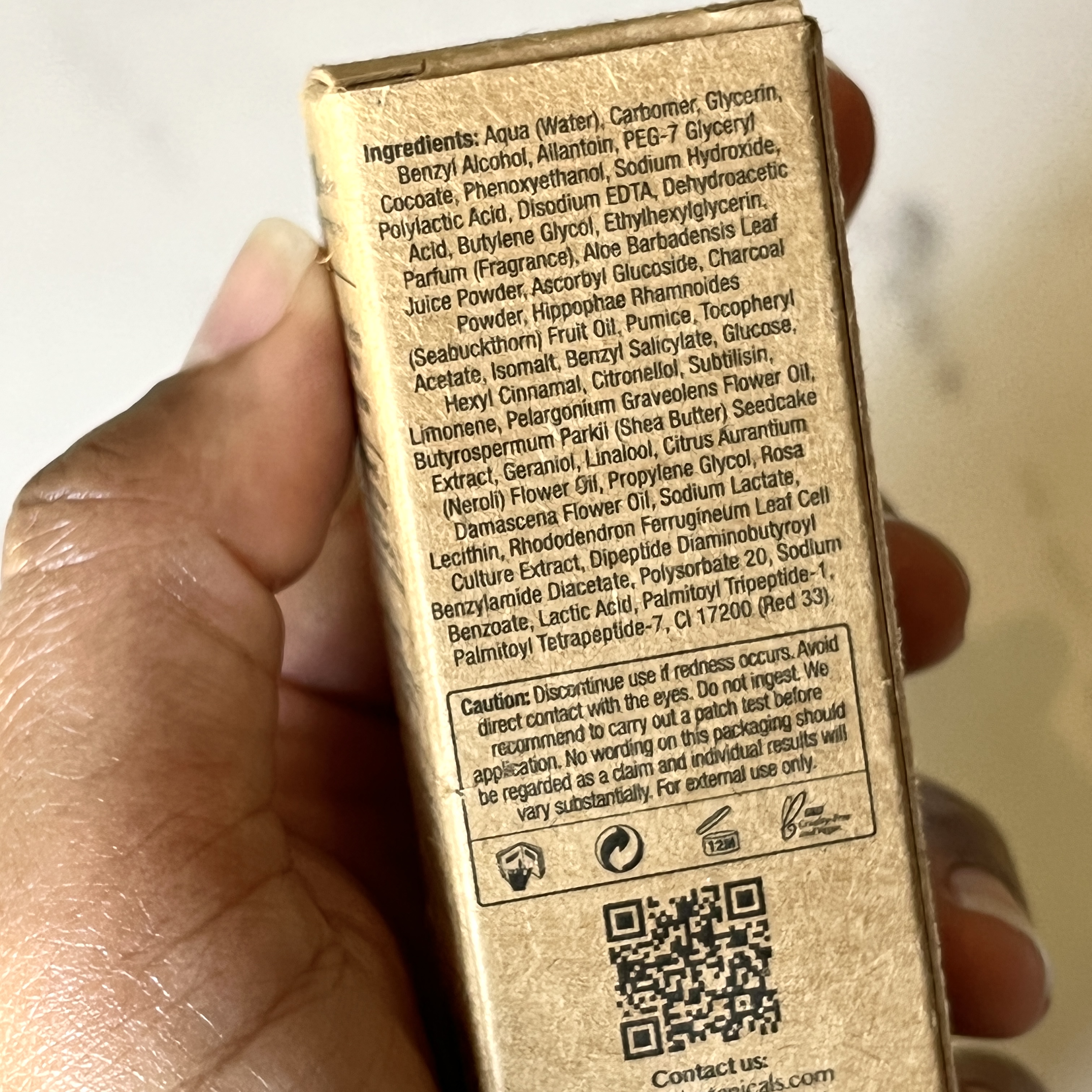 Back of Box for Dr. Botanicals Face Serum for The Beauty Box by Bombay and Cedar August 2022