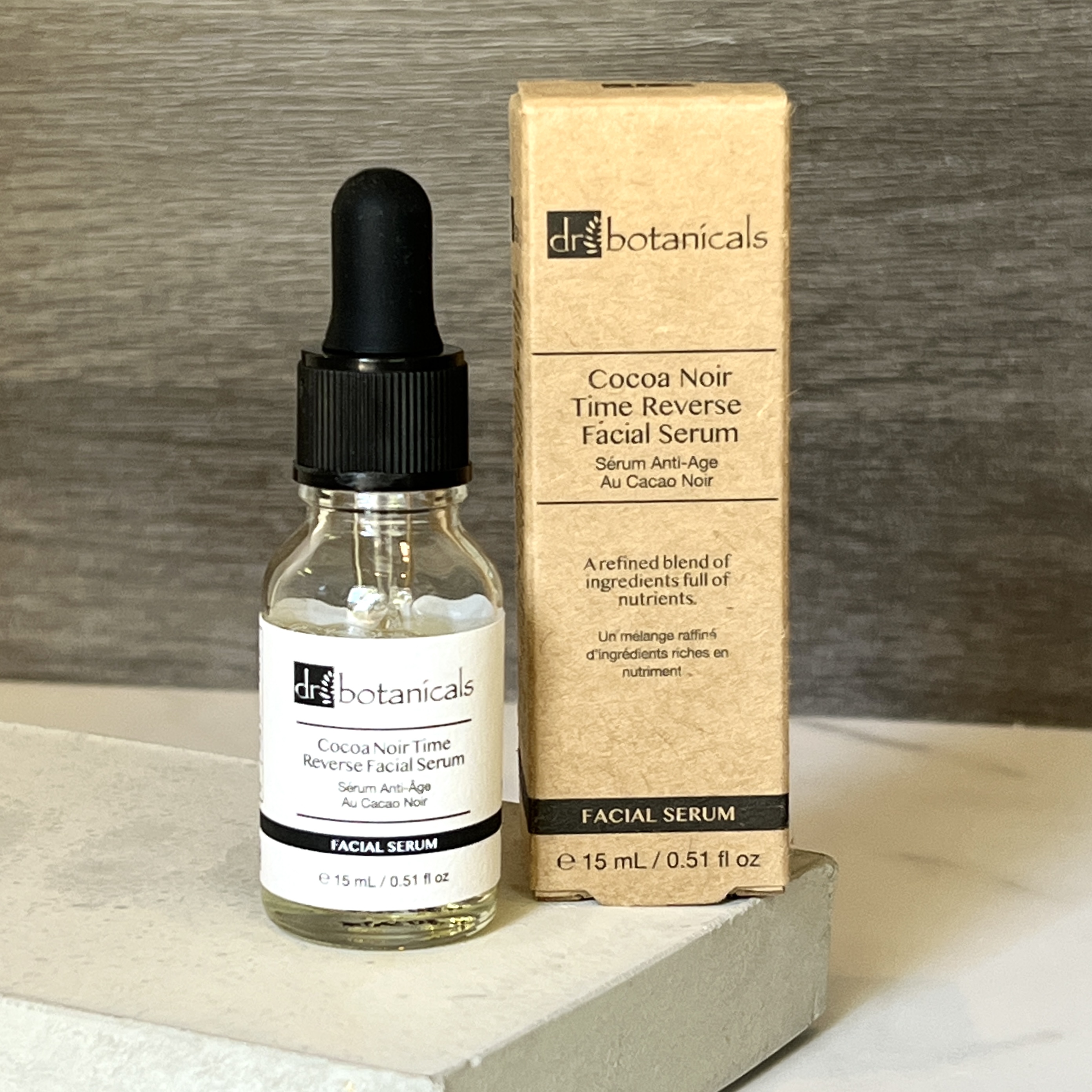 Front of Dr. Botanicals Face Serum for The Beauty Box by Bombay and Cedar August 2022