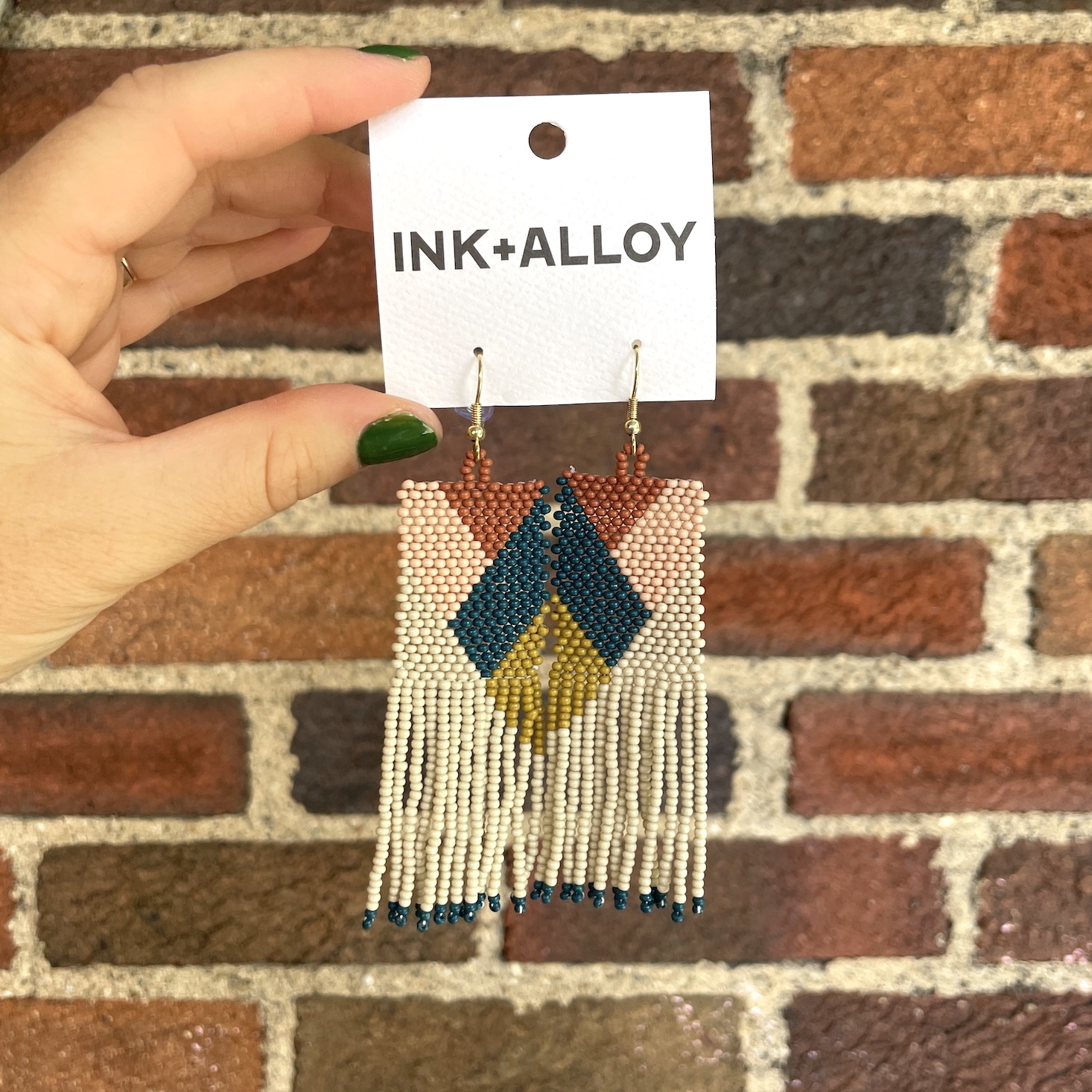 INK+ALLOY Insider Subscription seed bead earrings