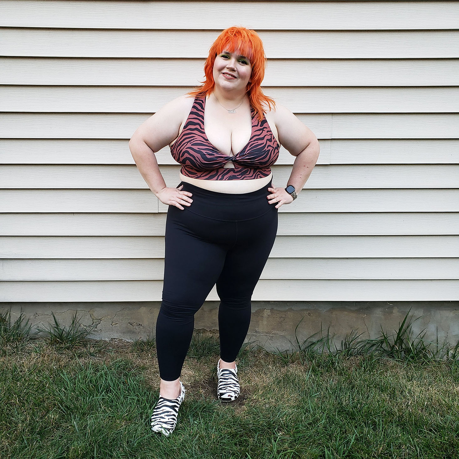 Fabletics VIP Plus Size Sassy Zebra Print Outfits 2022 Review