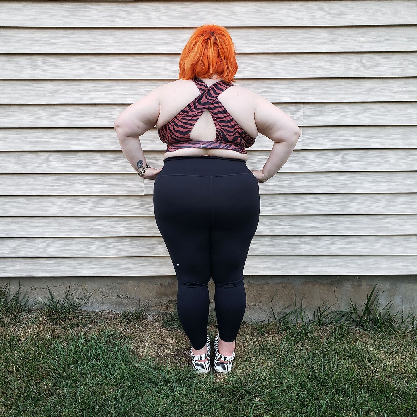 Plus Size Full Length Leggings Featuring High Rise Waistband. (6