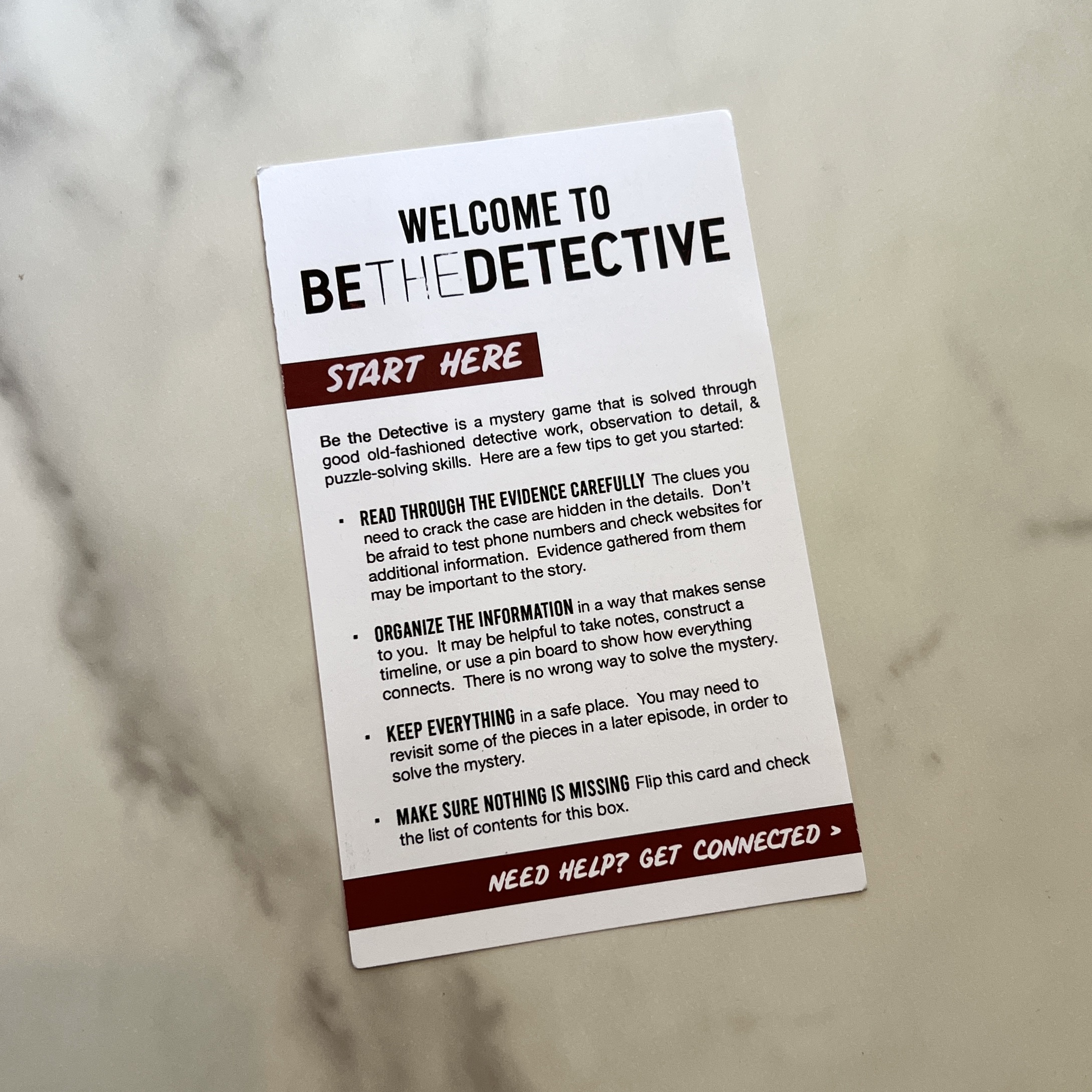 Front of Card for Be The Detective The Dual Part 3