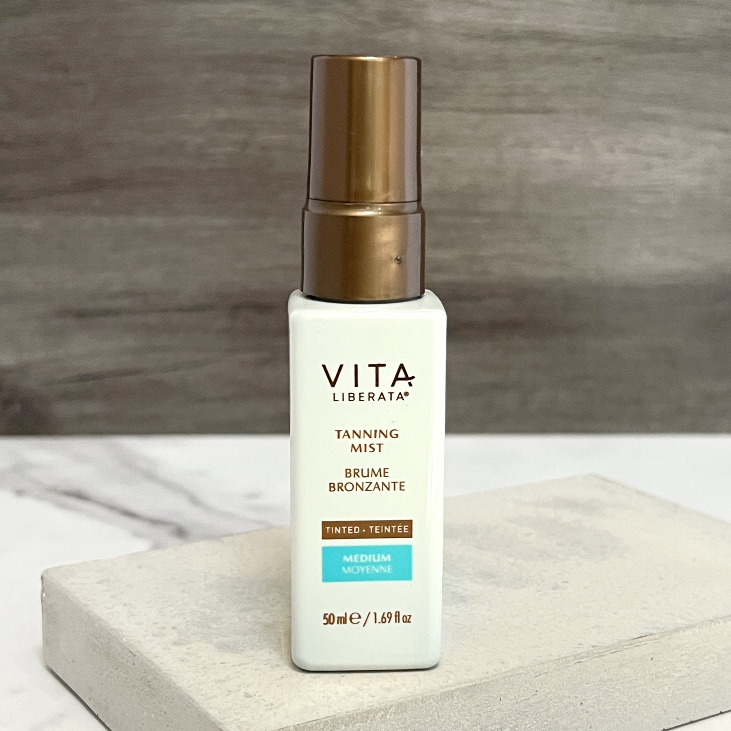 Front of Vita Liberata Tanning Mist for GlossyBox September 2022