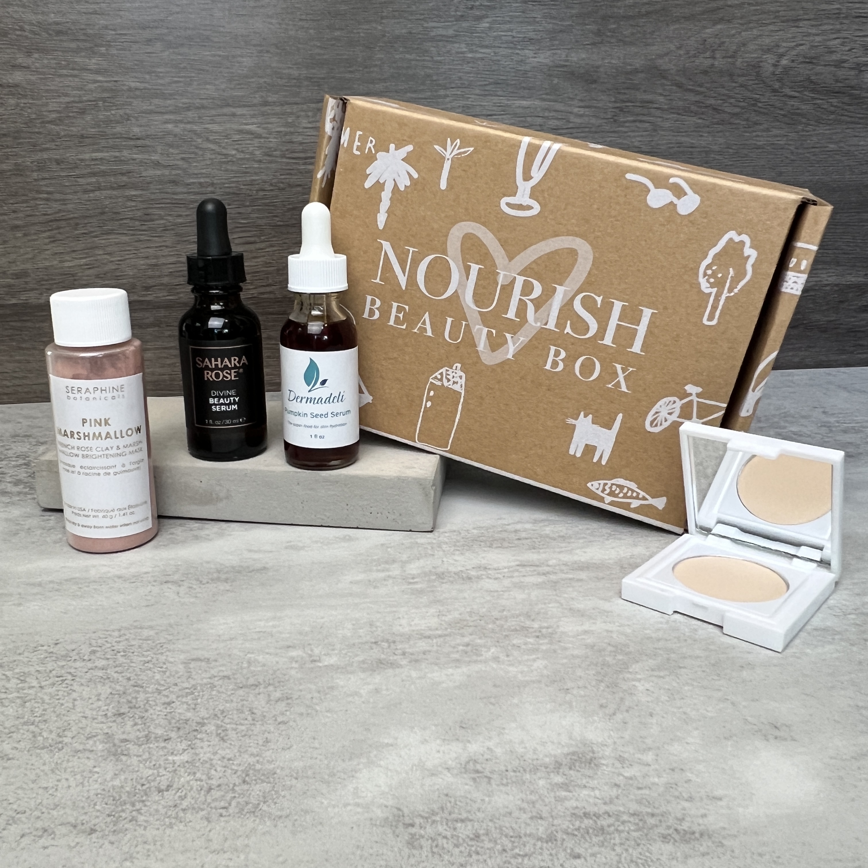 Full Contents for Nourish Beauty Box October 2022