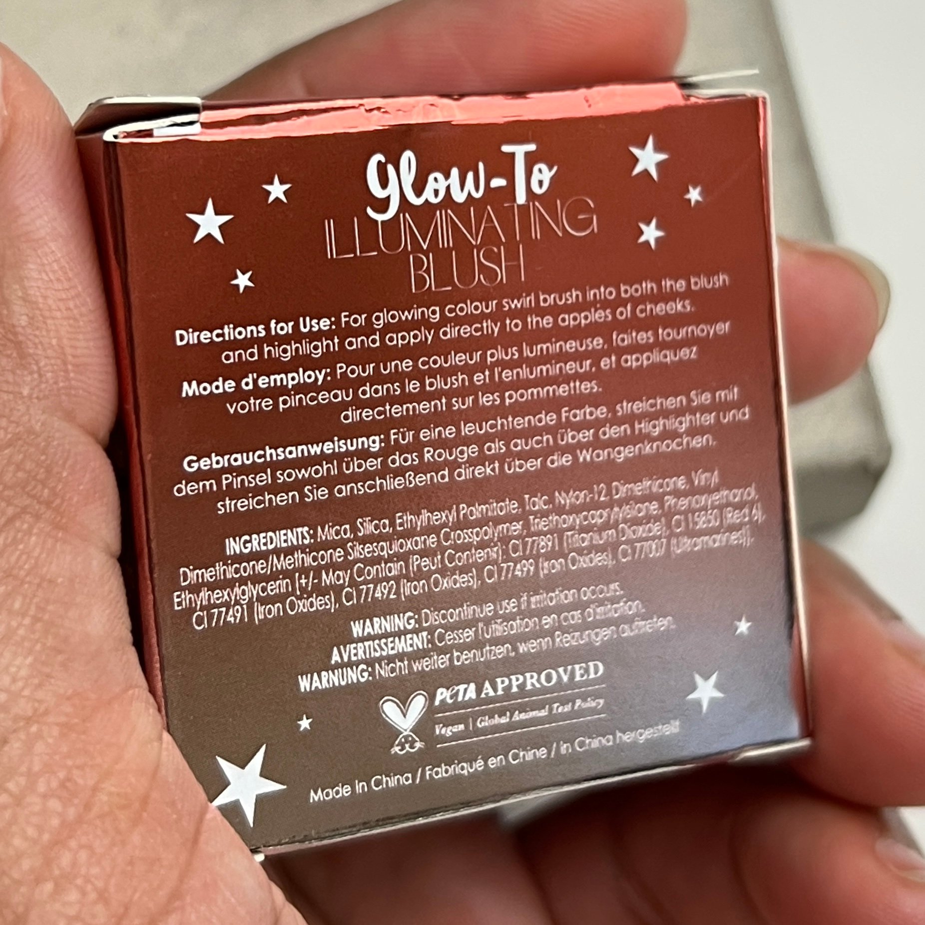 Back of Ciate London Blush for Ipsy Glam Bag September 2022