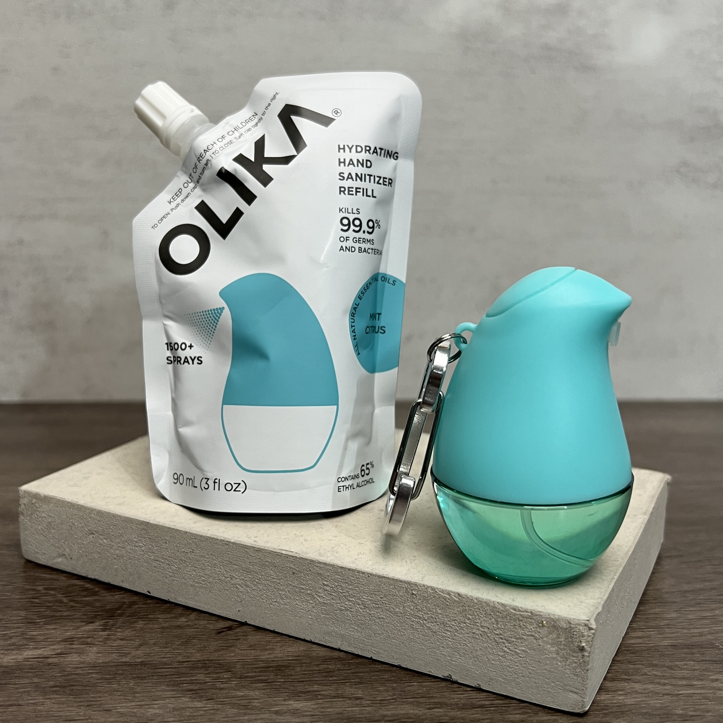 Front of Olika Hand Sanitizer for Cocotique September 2022