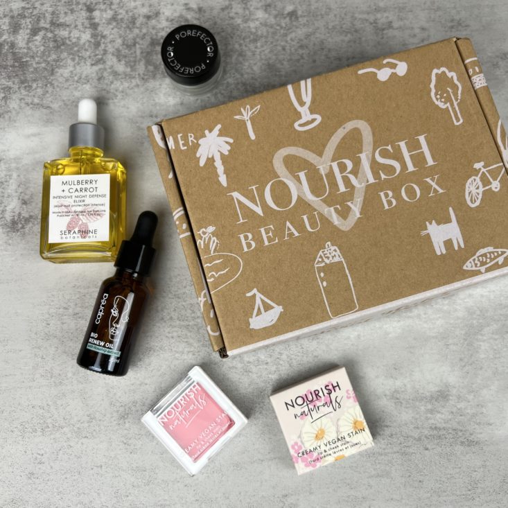 Full Contents for Nourish Beauty Box November 2022