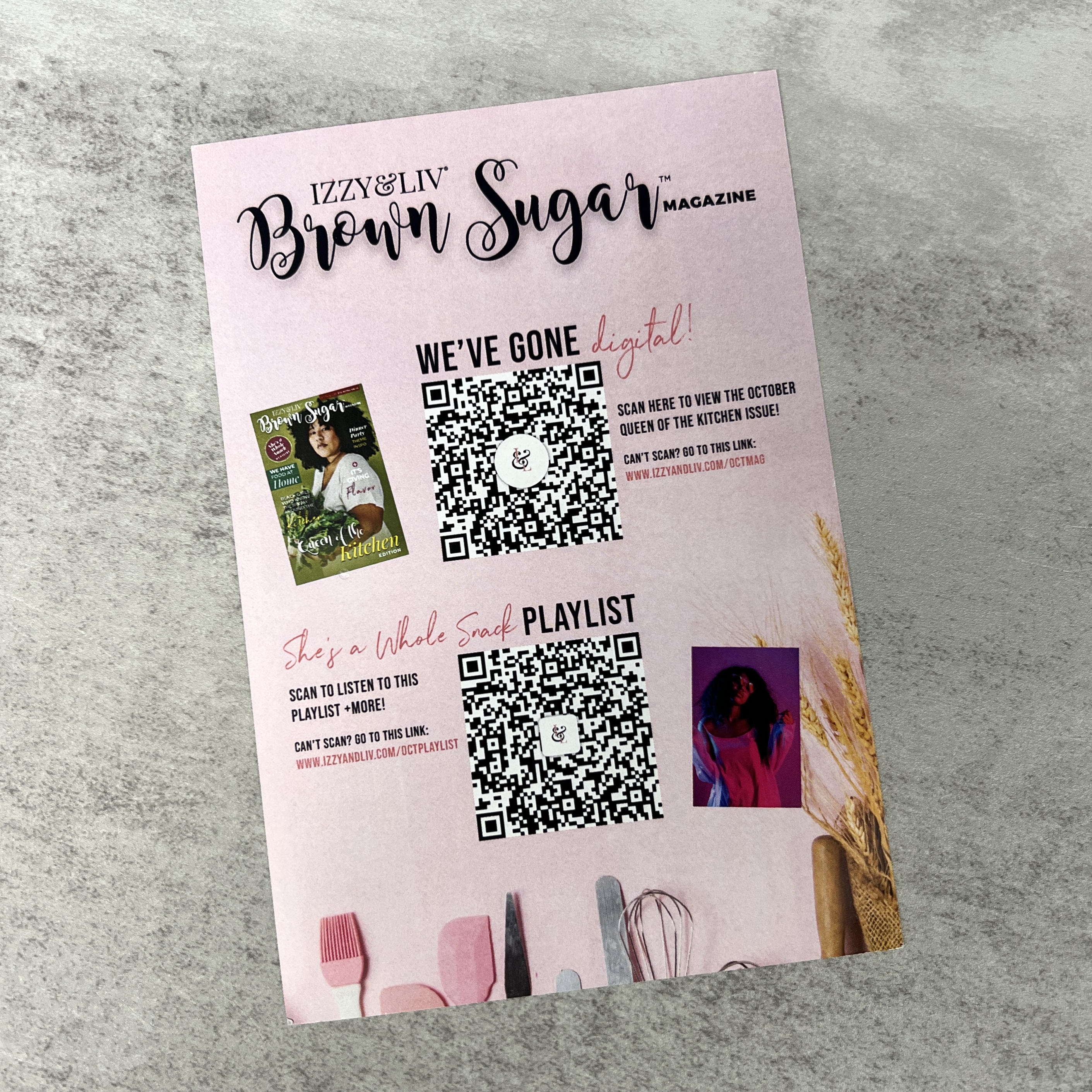 Back of Card for Brown Sugar Box October 2022
