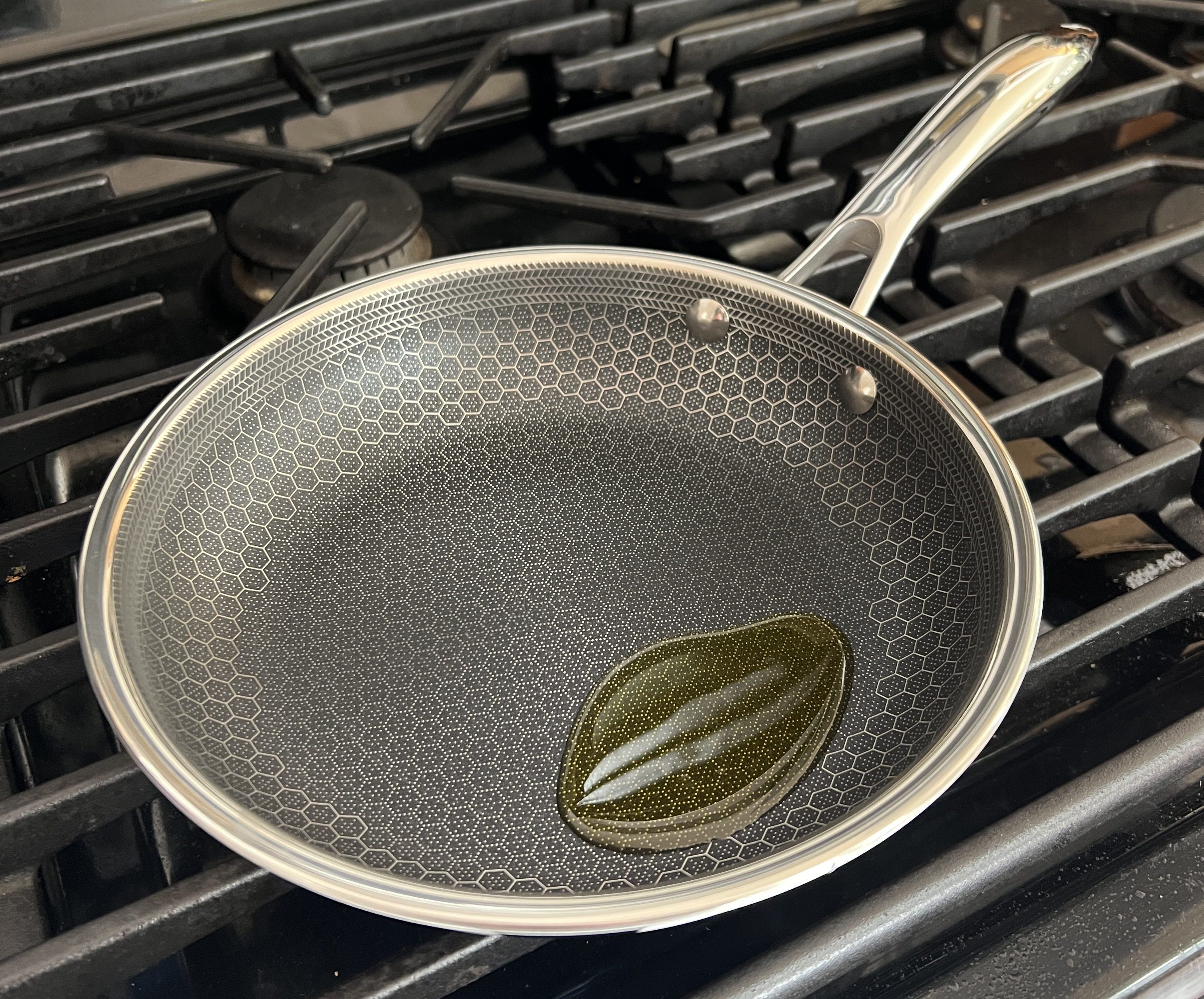 Cooksy Hexagon Stainless Hybrid Frying Pan w/ Lid