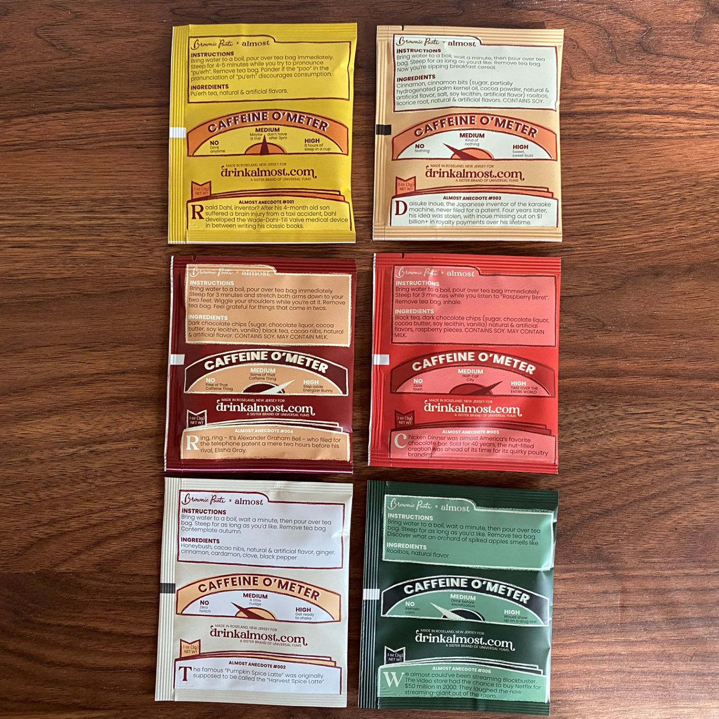 Tea Sachets from Almost Tea Box