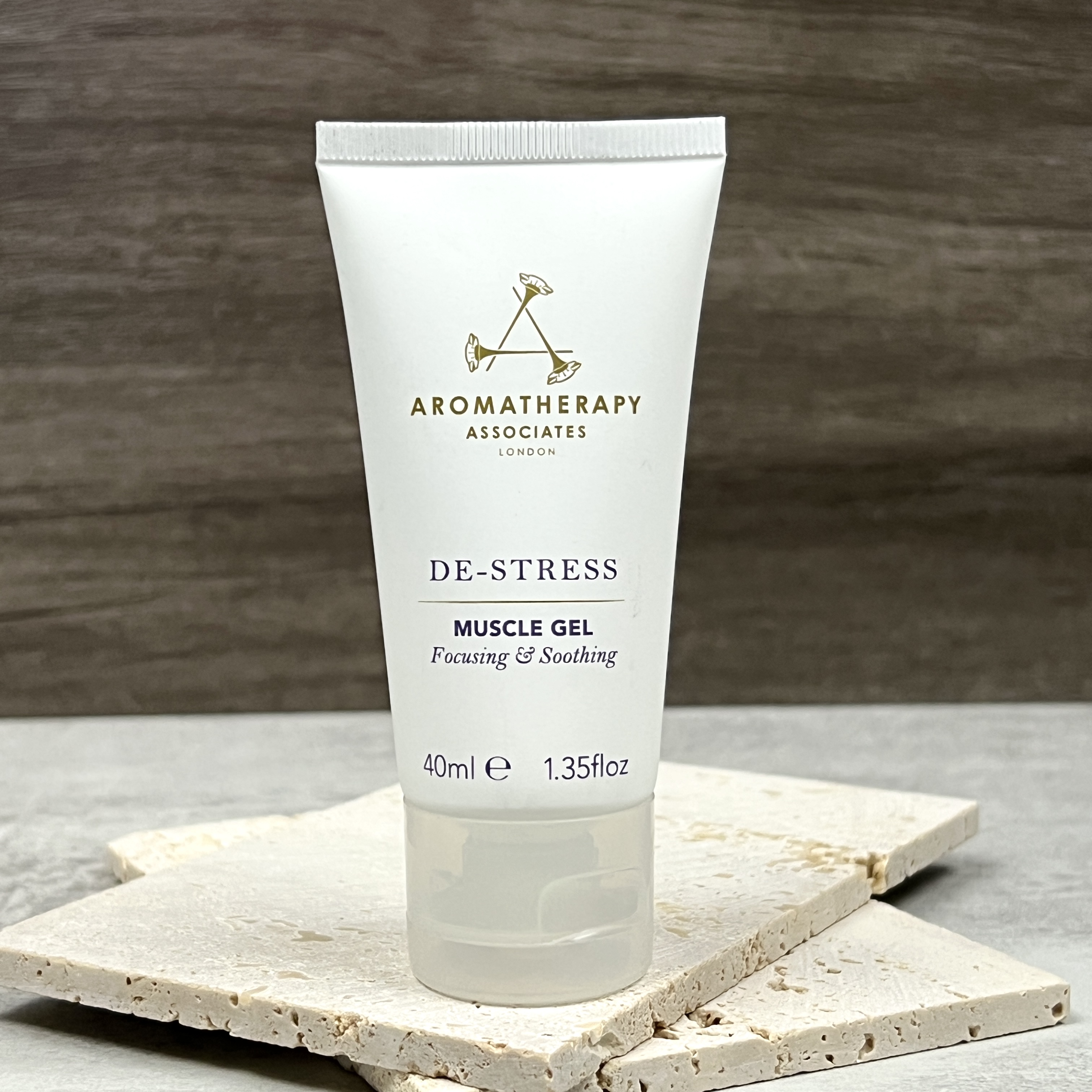 Front of Aromatherapy Associates De-Stress Muscle Gel for GlossyBox December 2022