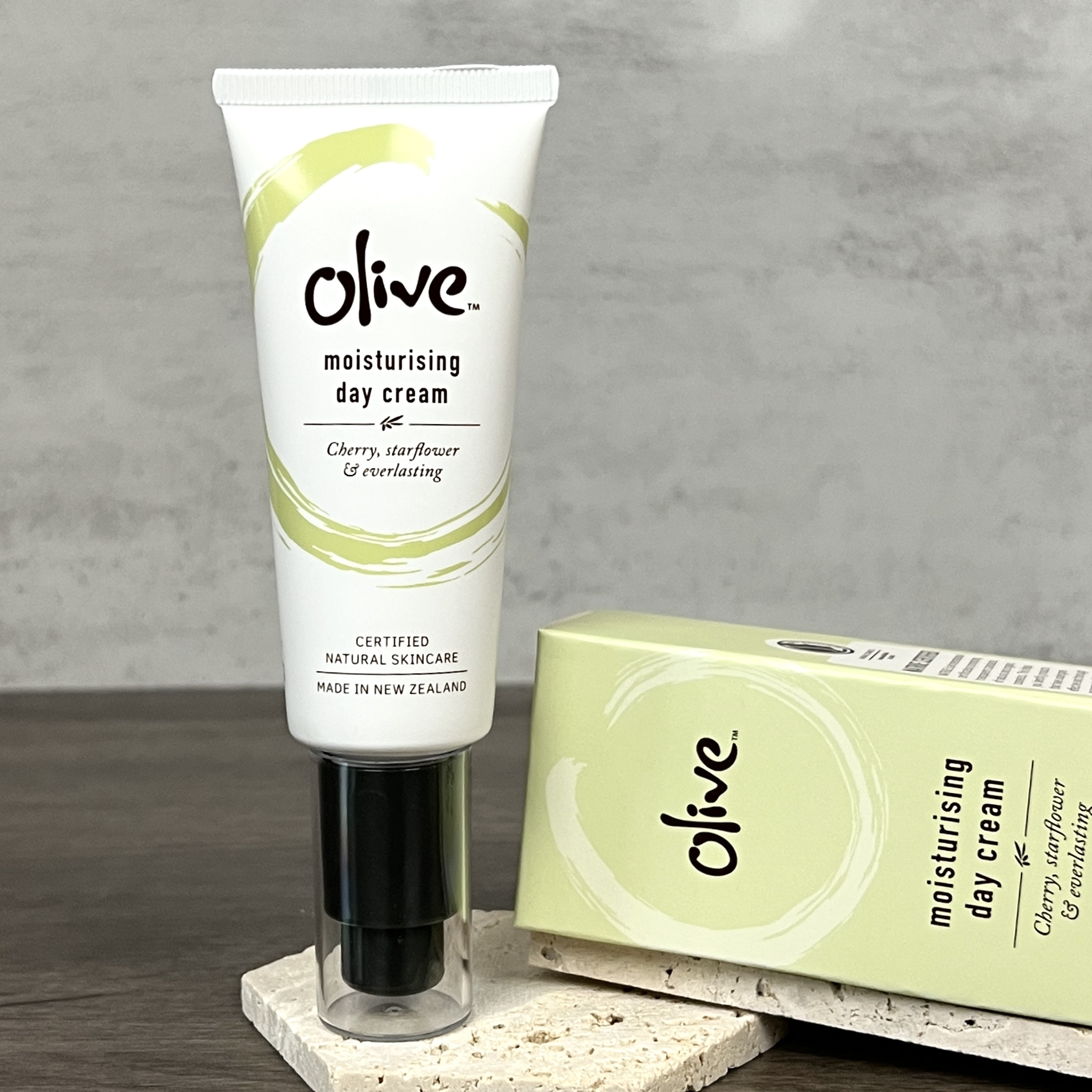 Front of Olive Natural Moisturizing Day Cream for Cocotique November 2022