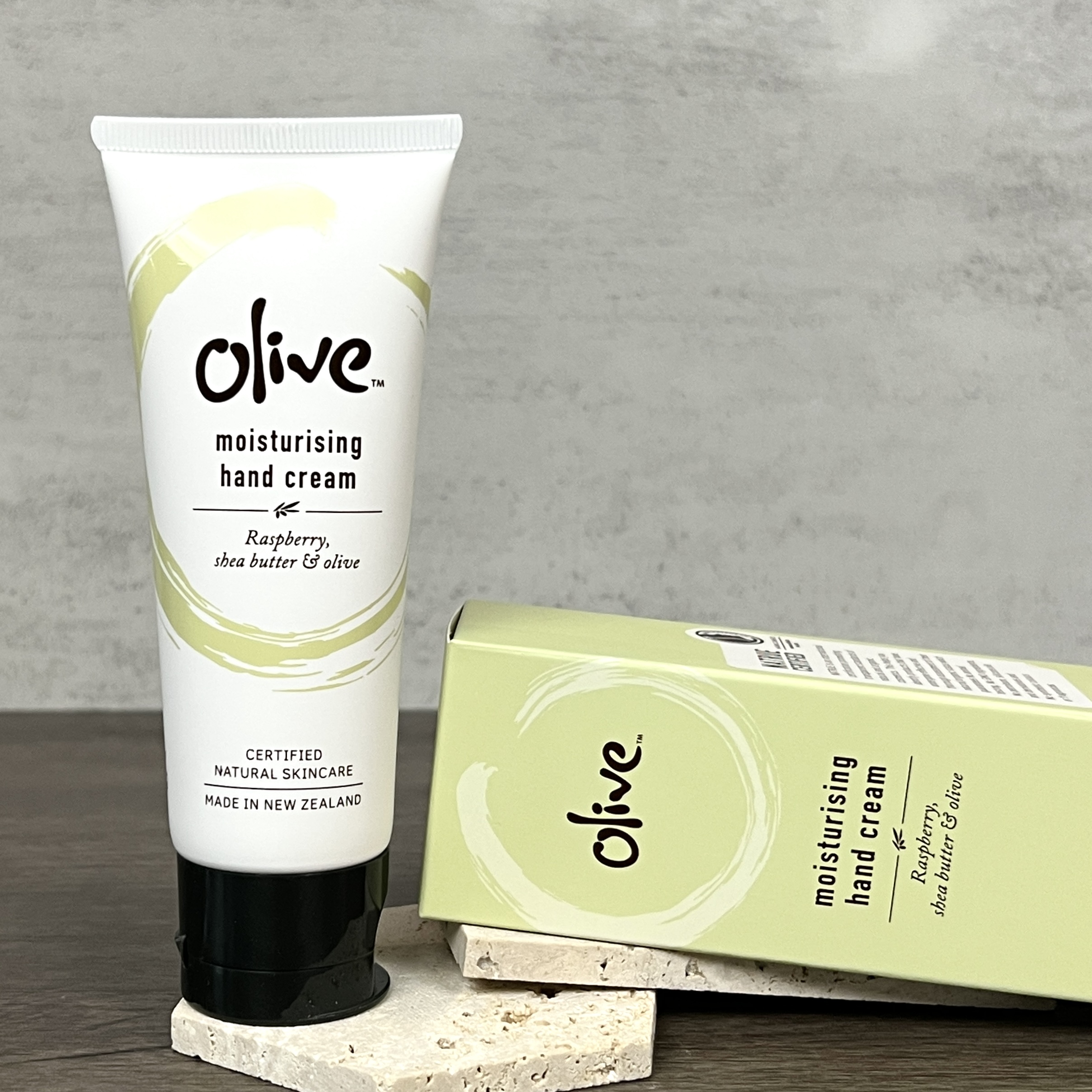 Front of Olive Natural Moisturizing Hand Cream for Cocotique November 2022