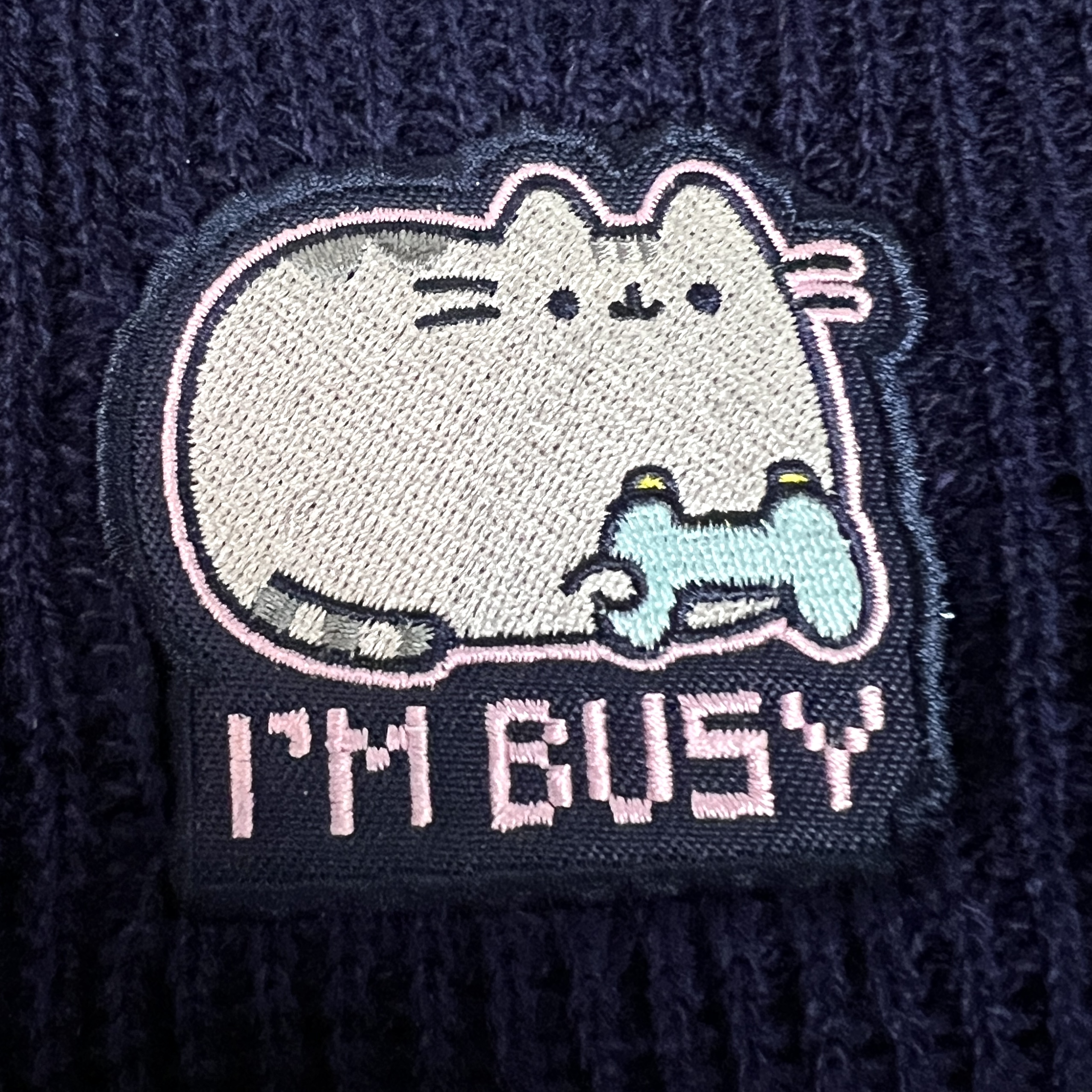 Closeup of Beanie for Pusheen Box Winter 2022