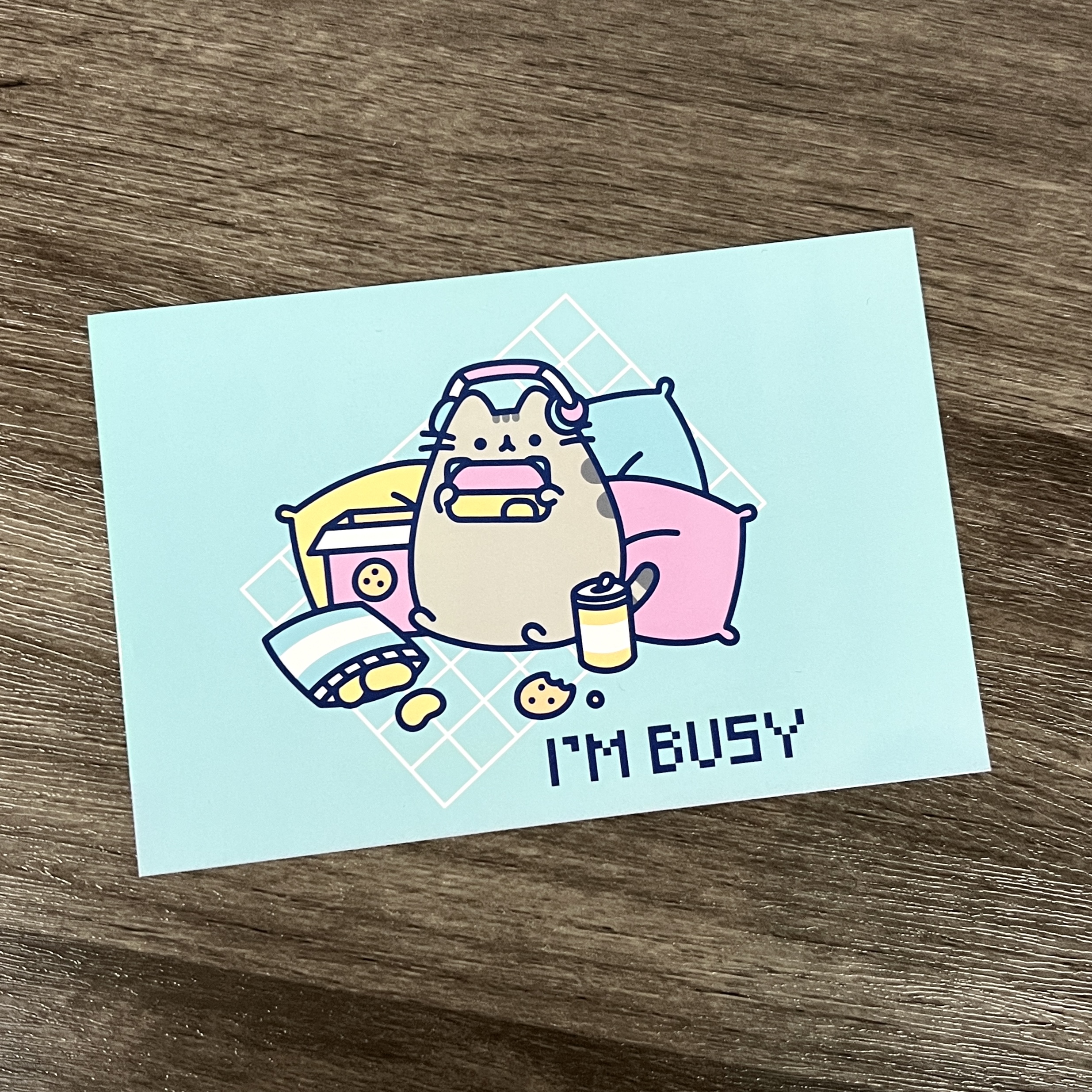 Front of Card for Pusheen Box Winter 2022