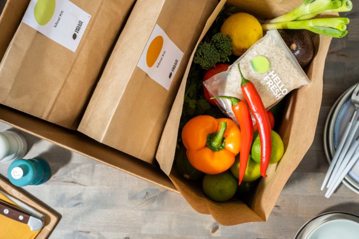 bag of ingredients in HelloFresh box