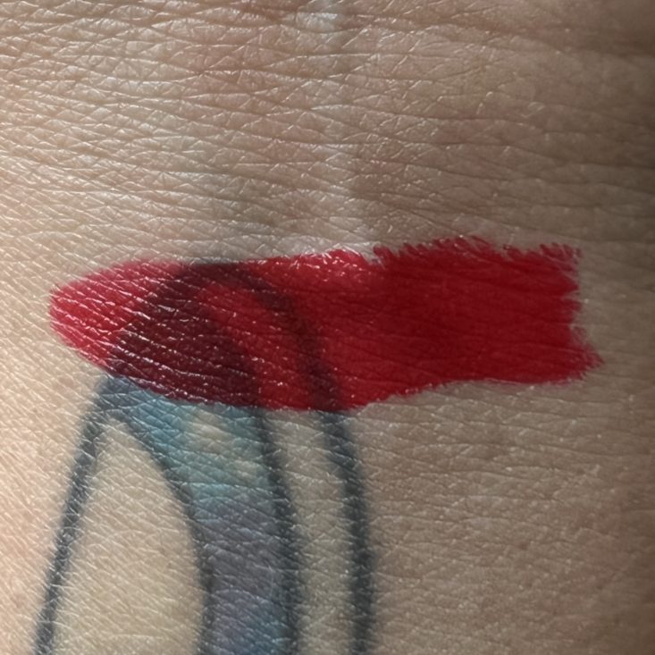 Swatch of Bellapierre Lipstick for Cocotique Makeup Lovers Box Winter 2022