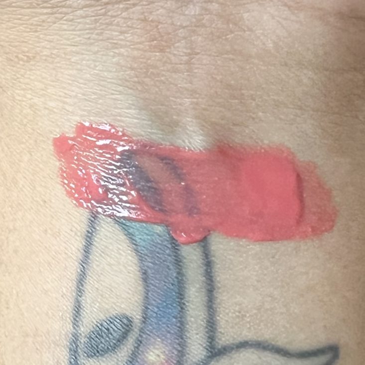 Swatch of Charlotte Cook Cosmetics Lipstick in Monaco for Nourish Beauty Box February 2023