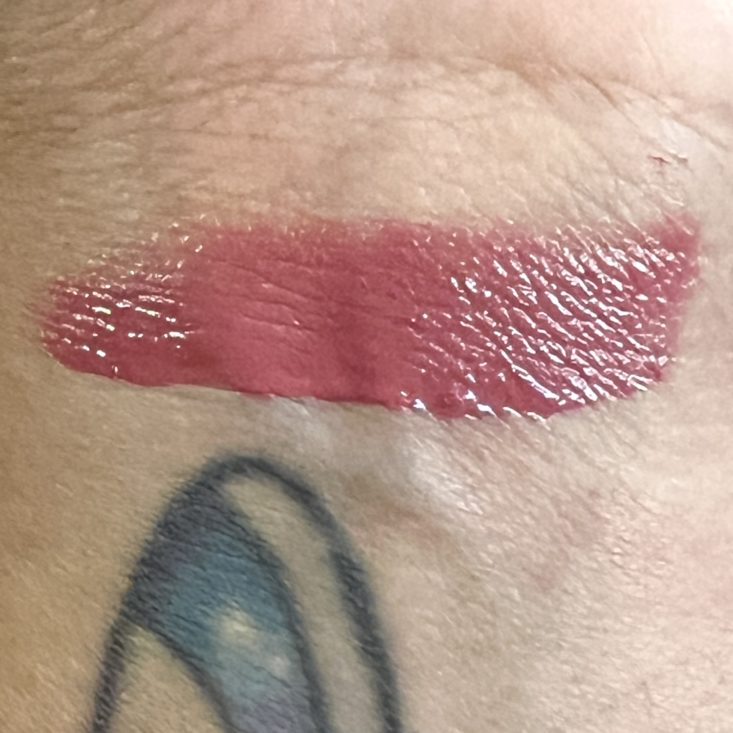 Swatch of Nourish Naturals Cocoa Glaze Lip Stain in Midsummer for Nourish Beauty Box March 2023