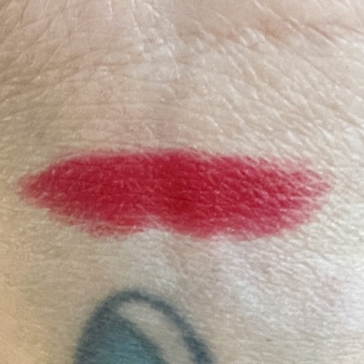 Swatch of MAC Lipstick Ruby Woo for Ipsy Glam Bag February 2023