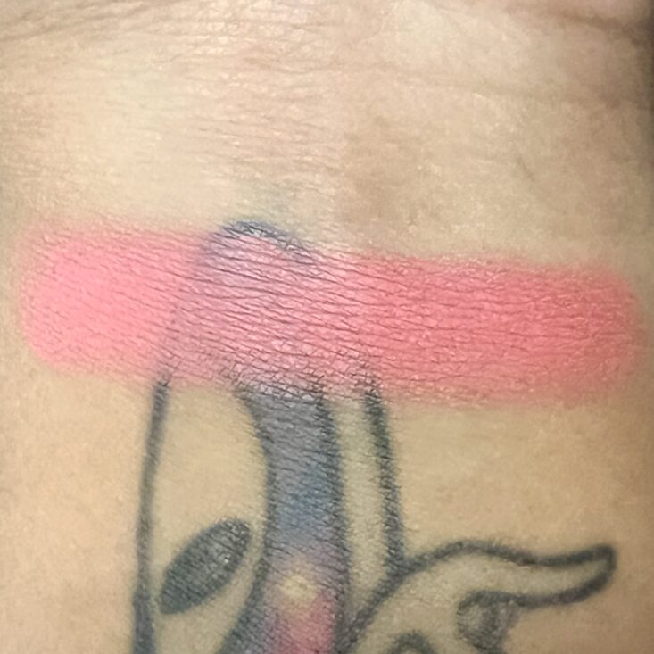 Swatch of Lottie London Blush in Haze for GlossyBox February 2023