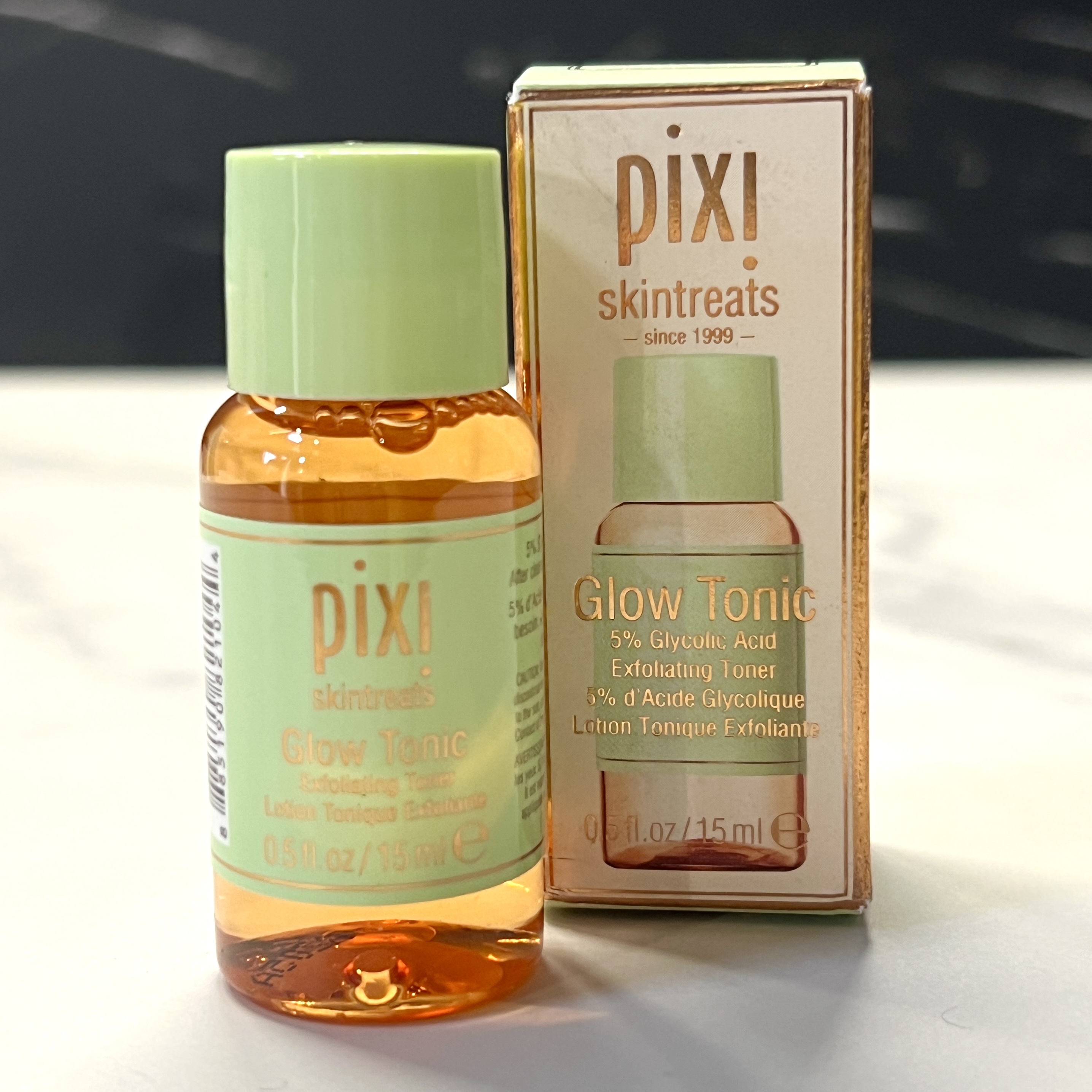 Front of Pixi Beauty Glow Tonic Toner for GlossyBox February 2023