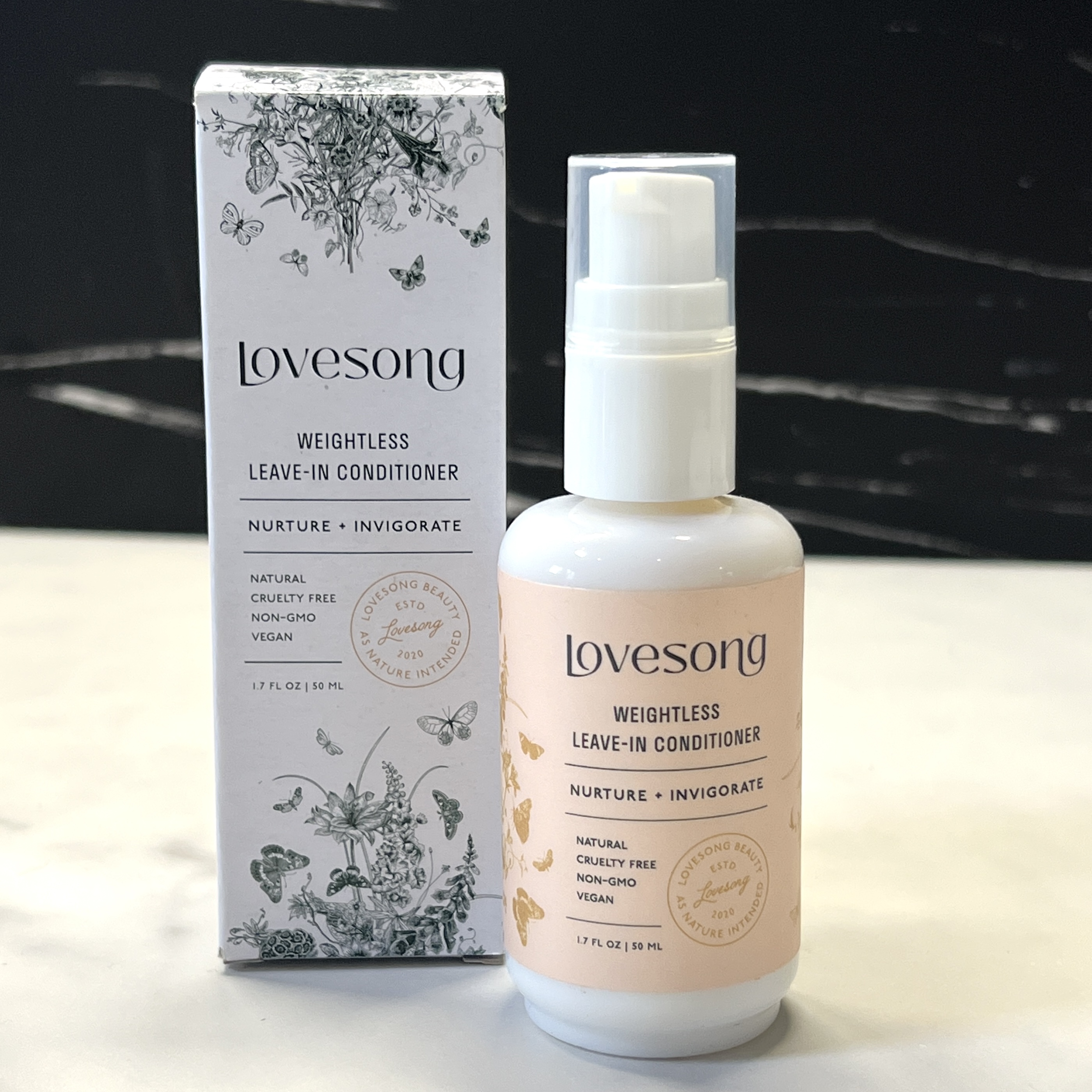 Front of Lovesong Weightless Leave-in Conditioner for Nourish Beauty Box April 2023