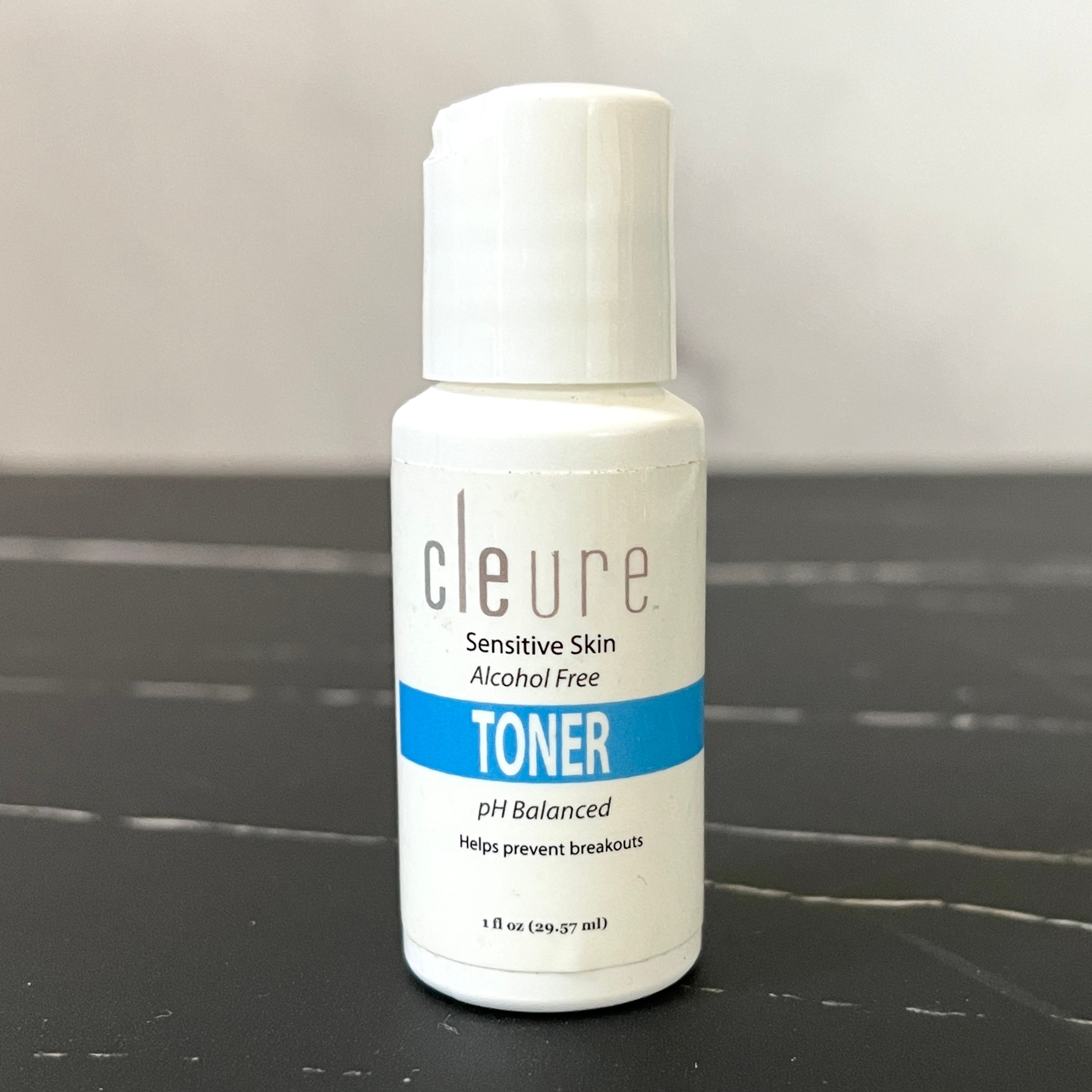 Front of Cleure Sensitive Skin Toner for Nourish Beauty Box May 2023