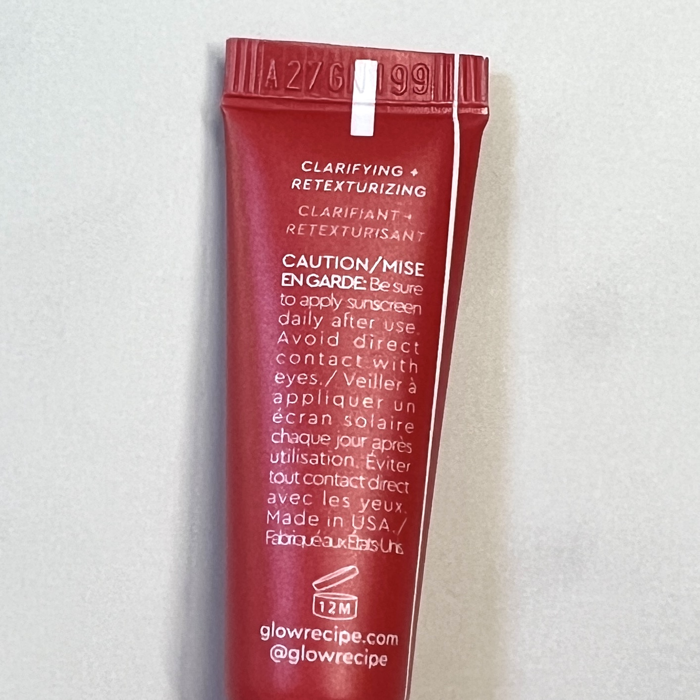 Back of Glow Recipe Strawberry Smooth Serum for Ipsy Glam Bag May 2023