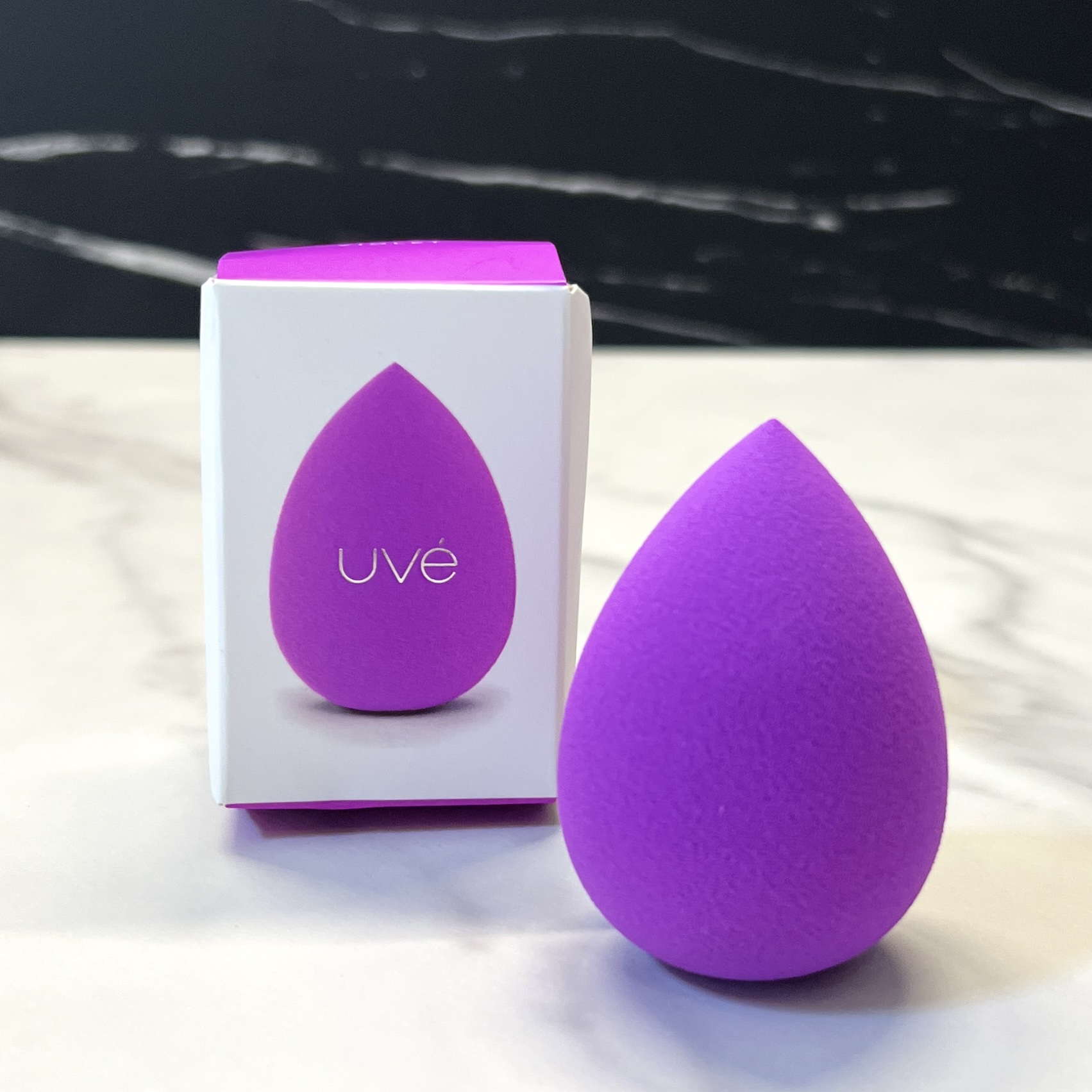 Front of Uve Beauty Blender Sponge for Ipsy Glam Bag May 2023