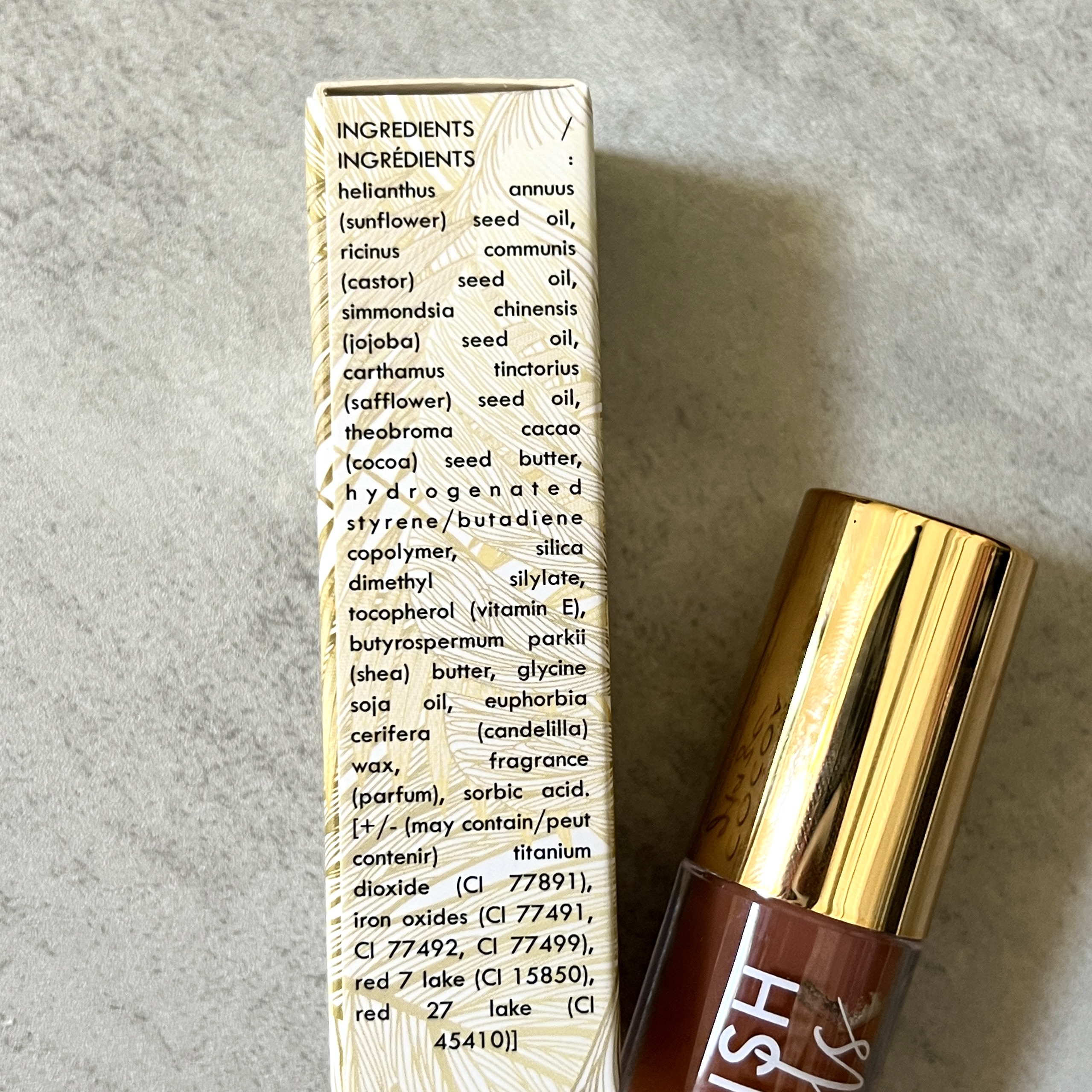 Back of Nourish Naturals Lip Stain for Nourish Beauty Box July 2023