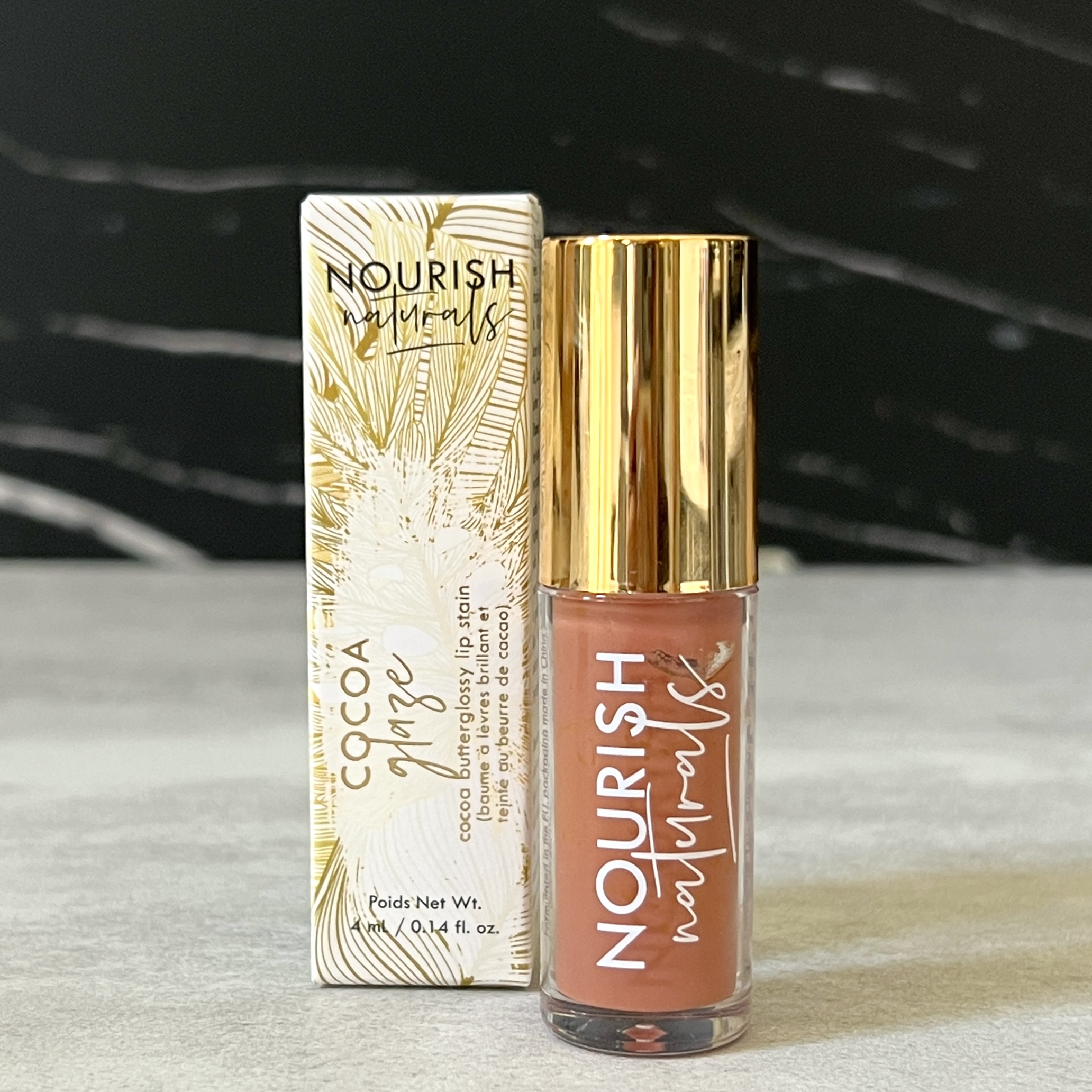 Front of Nourish Naturals Lip Stain for Nourish Beauty Box July 2023