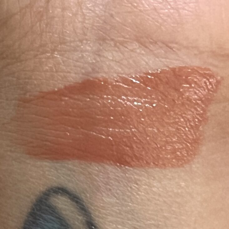 Swatch of Nourish Naturals Lip Stain for Nourish Beauty Box July 2023