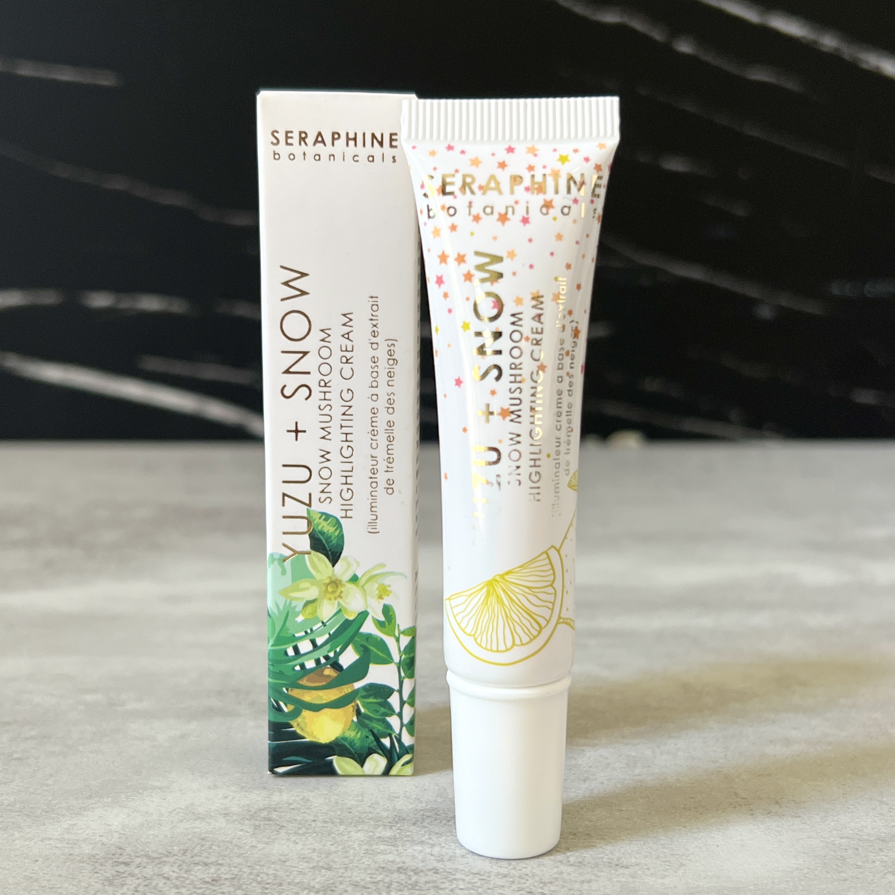 Front of Yuzu and Snow Highlighting Cream for Nourish Beauty Box July 2023