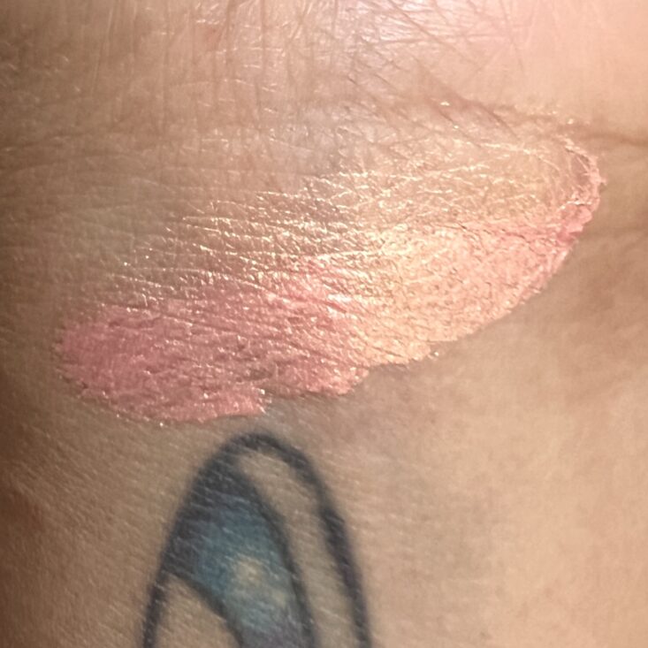 Swatch of Yuzu and Snow Highlighting Cream for Nourish Beauty Box July 2023