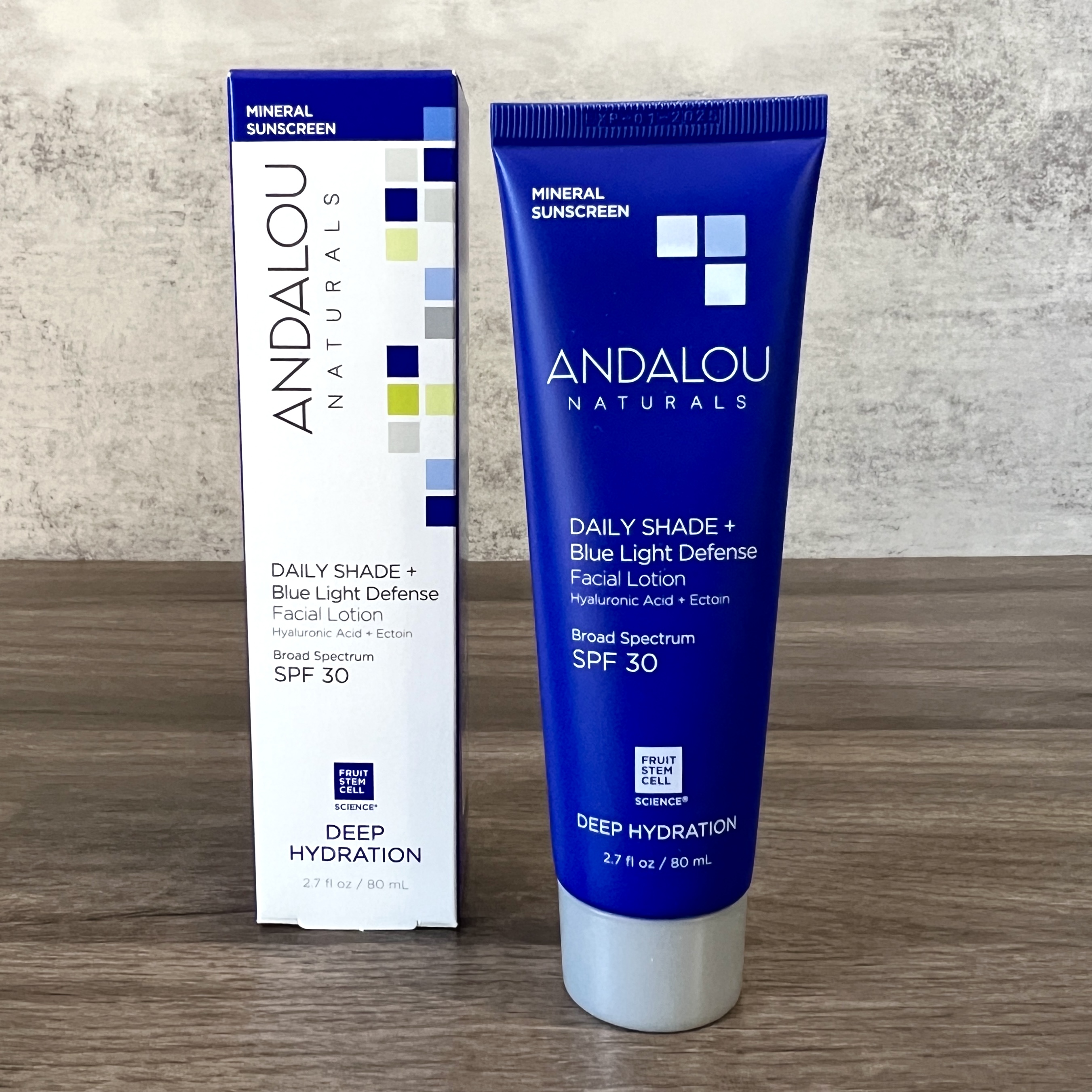 Front of Andalou Naturals Sunscreen for Nourish Beauty Box August 2023