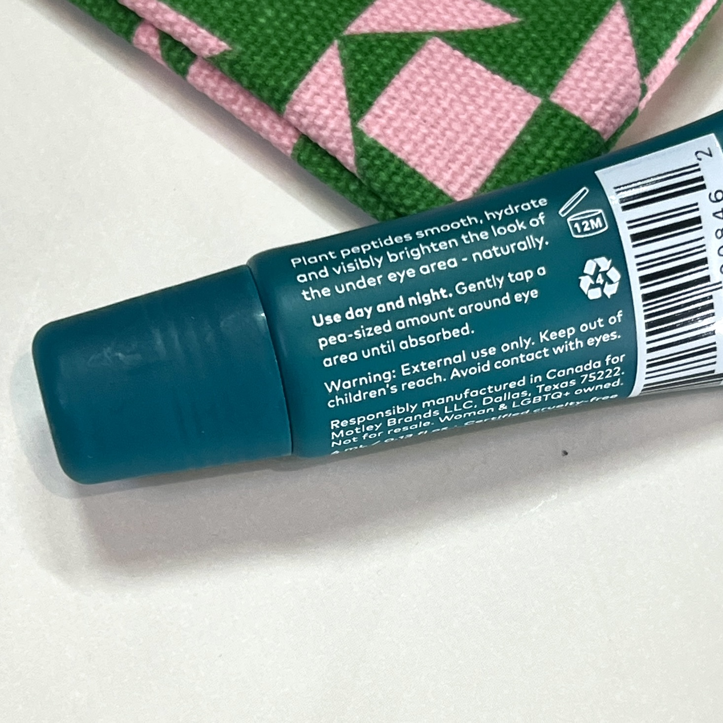 Back of OneKind Eye Balm for Ipsy Glam Bag August 2023