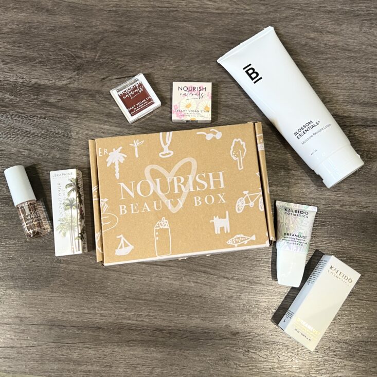 Full Contents for Nourish Beauty Box October 2023