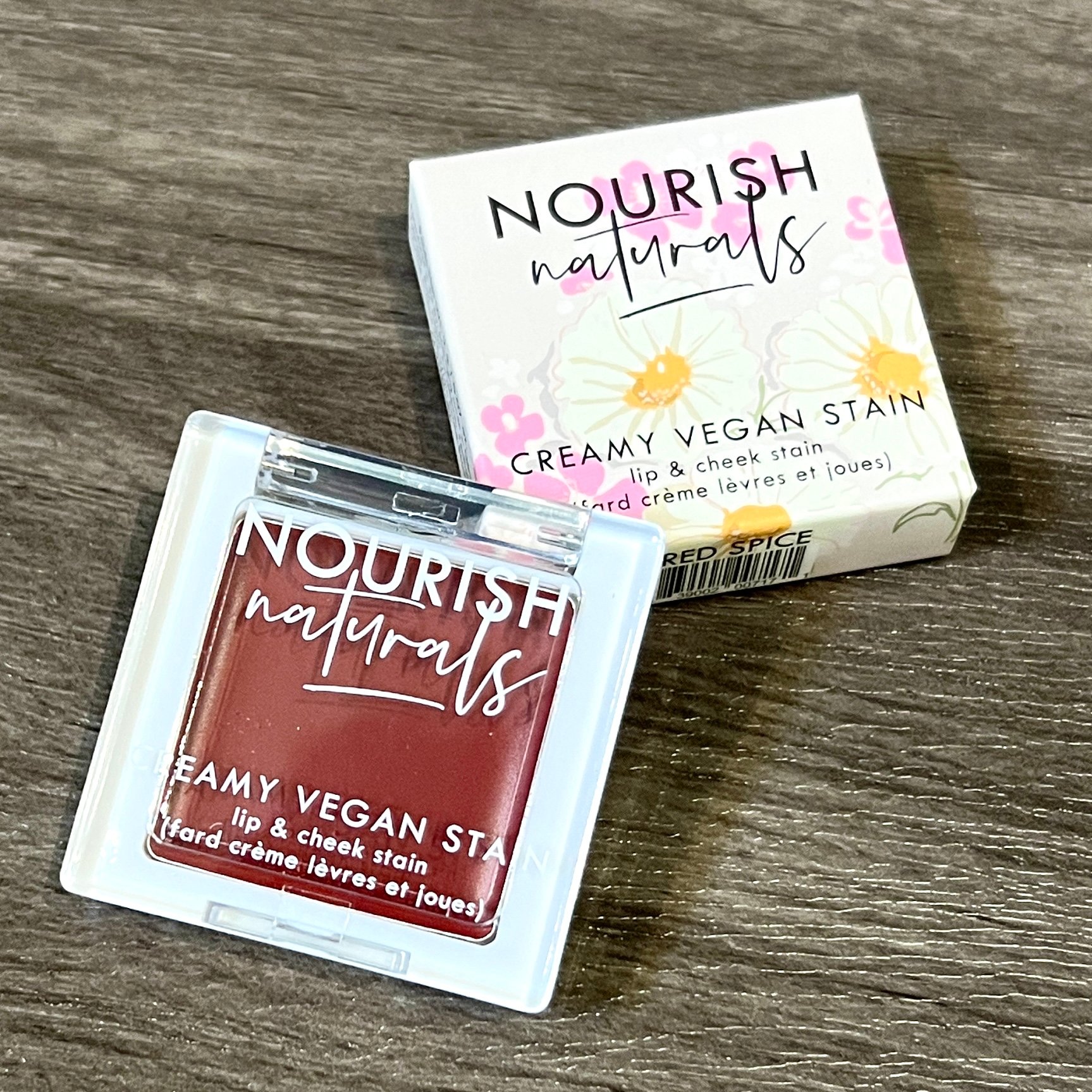 Front of Nourish Naturals Creamy Vegan Stain for Nourish Beauty Box October 2023