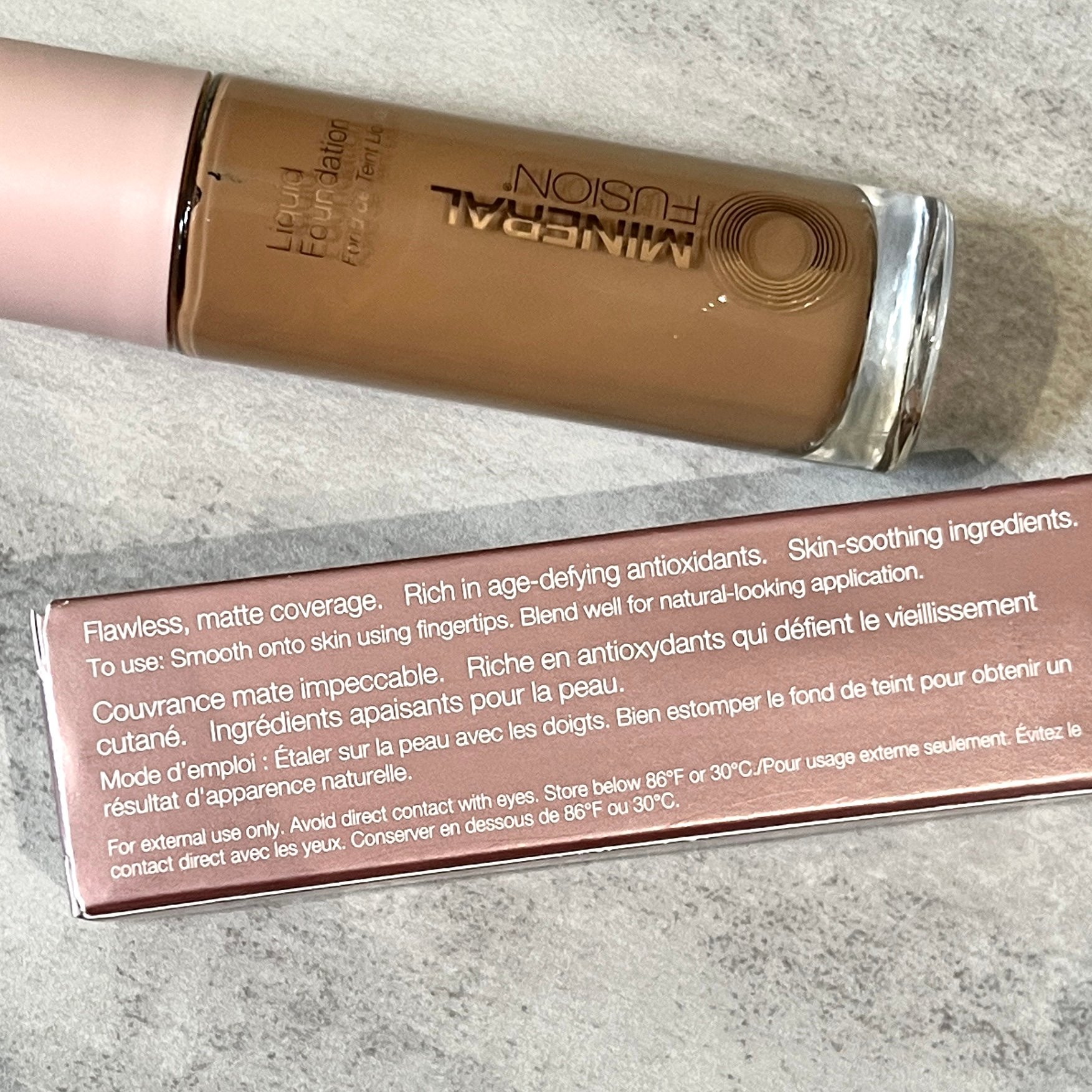 Back of Mineral Fusion Foundation for Cocotique September 2023