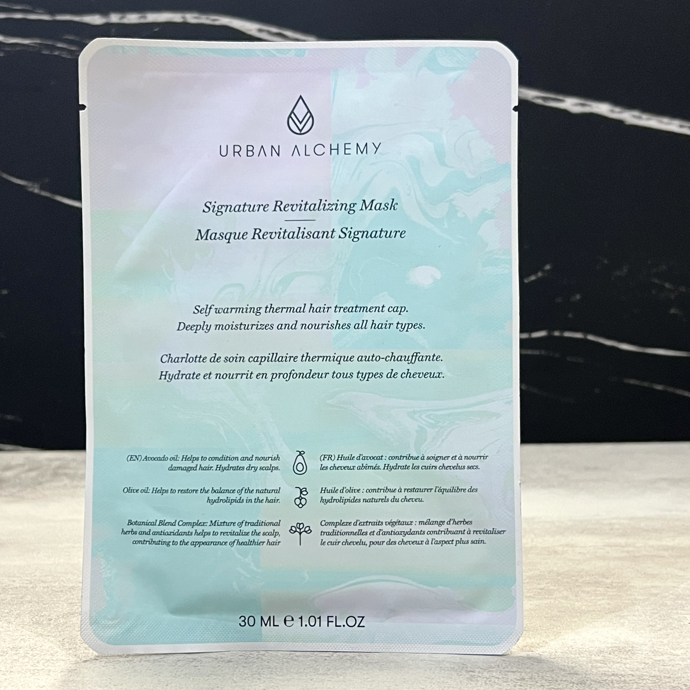 Front of Urban Alchemy Revitalizing Mask for Cocotique December 2023