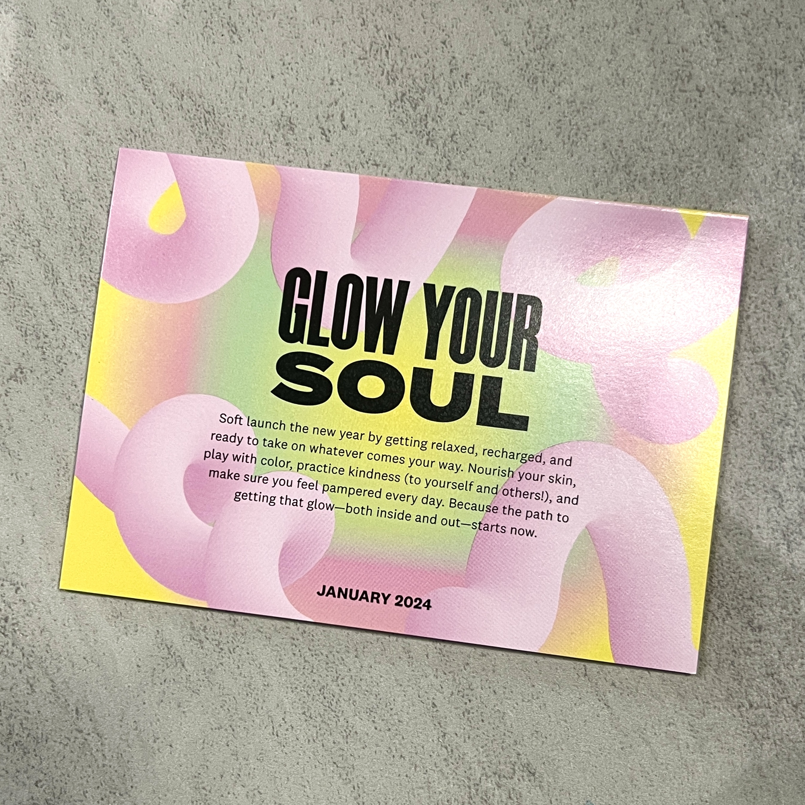 Front of Card for Ipsy Glam Bag January 2024