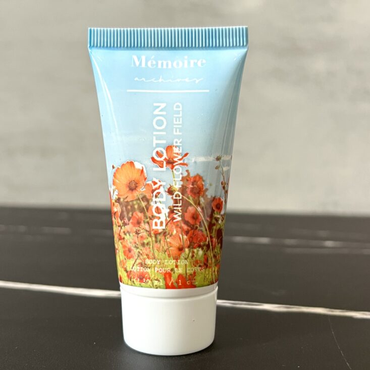 Front of Memoire Body Lotion for Ipsy Glam Bag February 2024