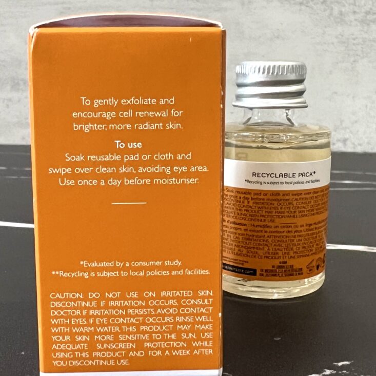 Back of Ren Clean Skincare Glow Tonic for Ipsy Glam Bag February 2024