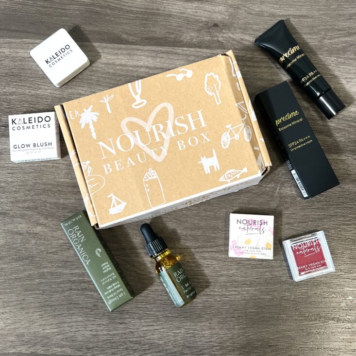 Full Contents for Nourish Beauty Box March 2024