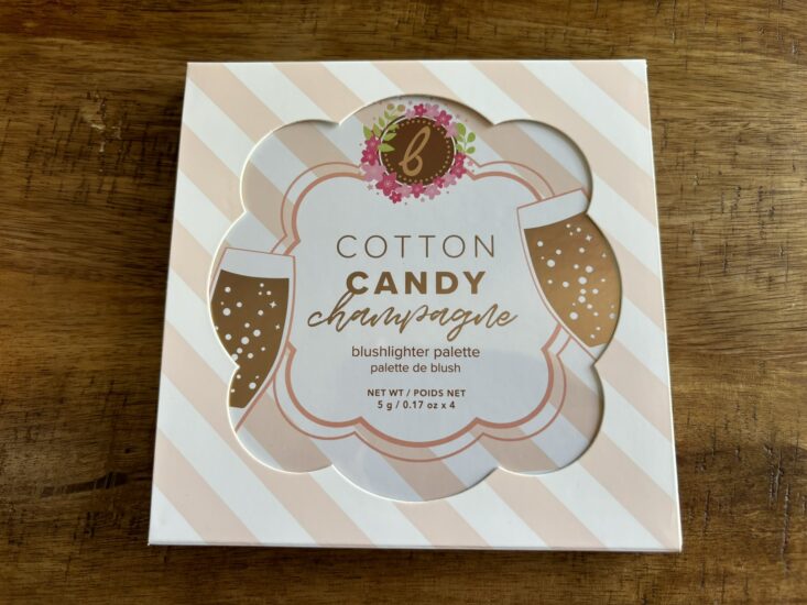 Beauty Bakerie Cotton Candy Champagne Blushlighter Palette in closed pink and white packaging