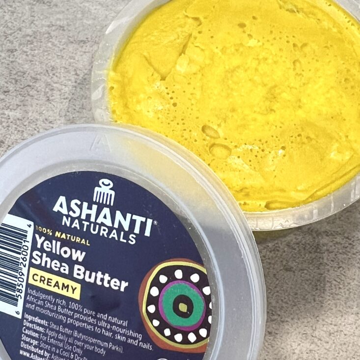 Closeup of Ashanti Naturals Shea Butter for Cocotique February 2024