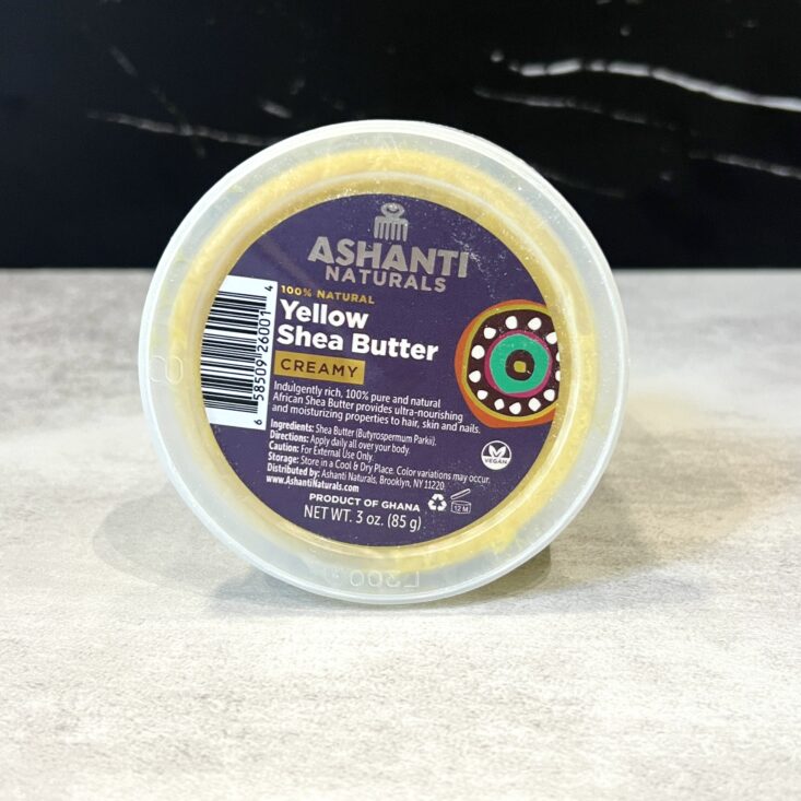 Front of Ashanti Naturals Shea Butter for Cocotique February 2024